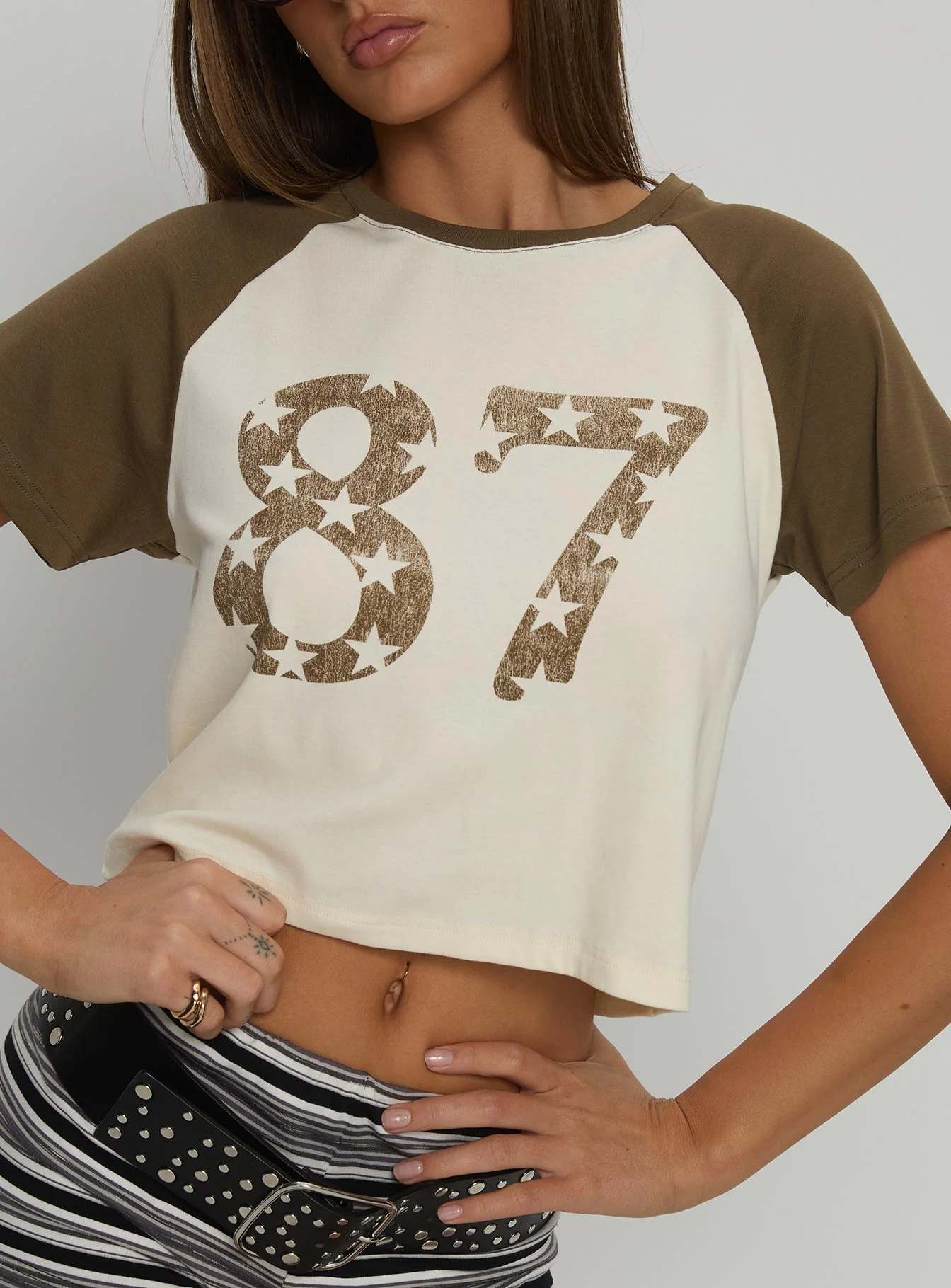 87 Classic Graphic Top White / Green - Image 6