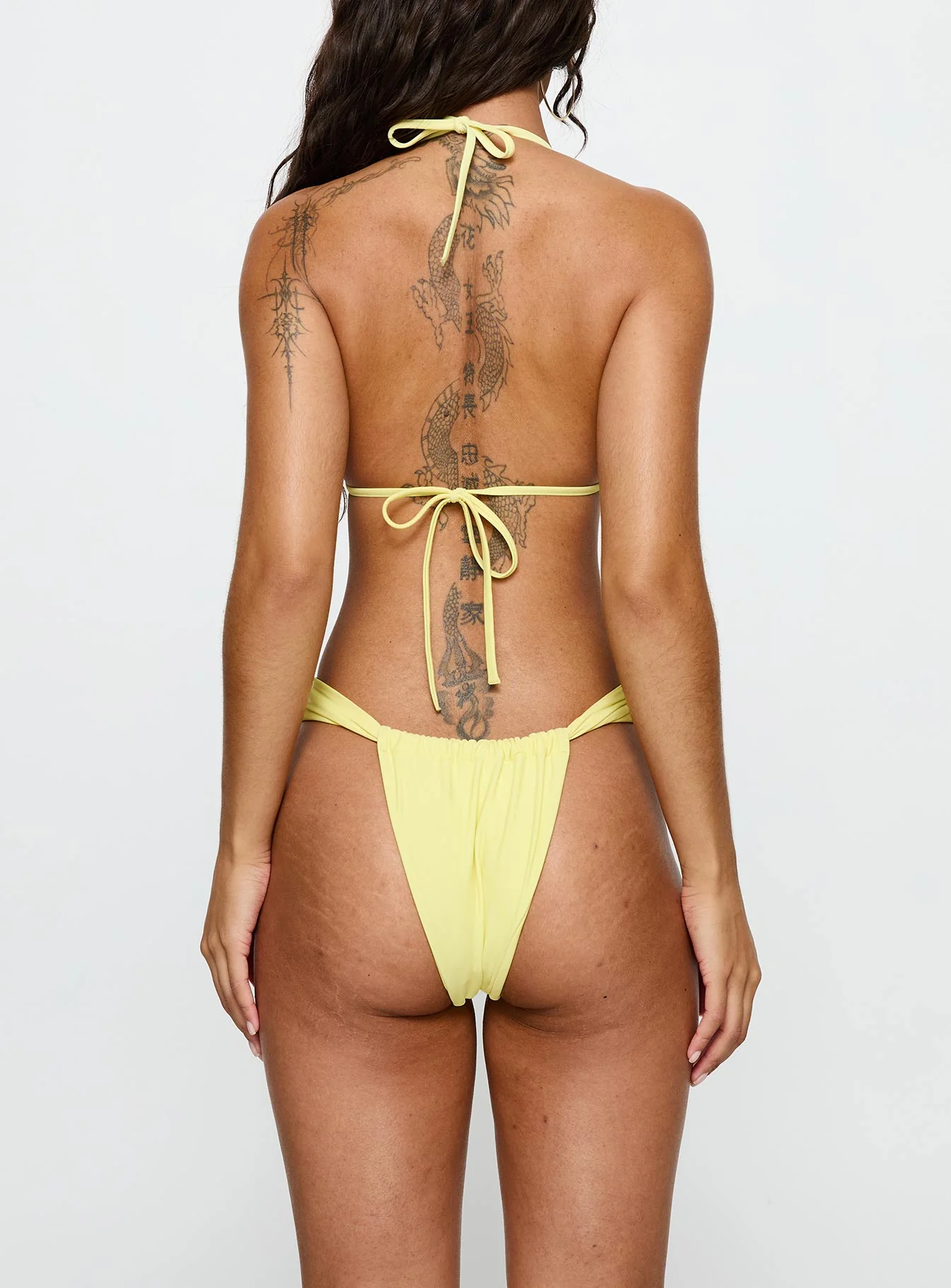 A Good Time Triangle Bikini Top Yellow - Image 3