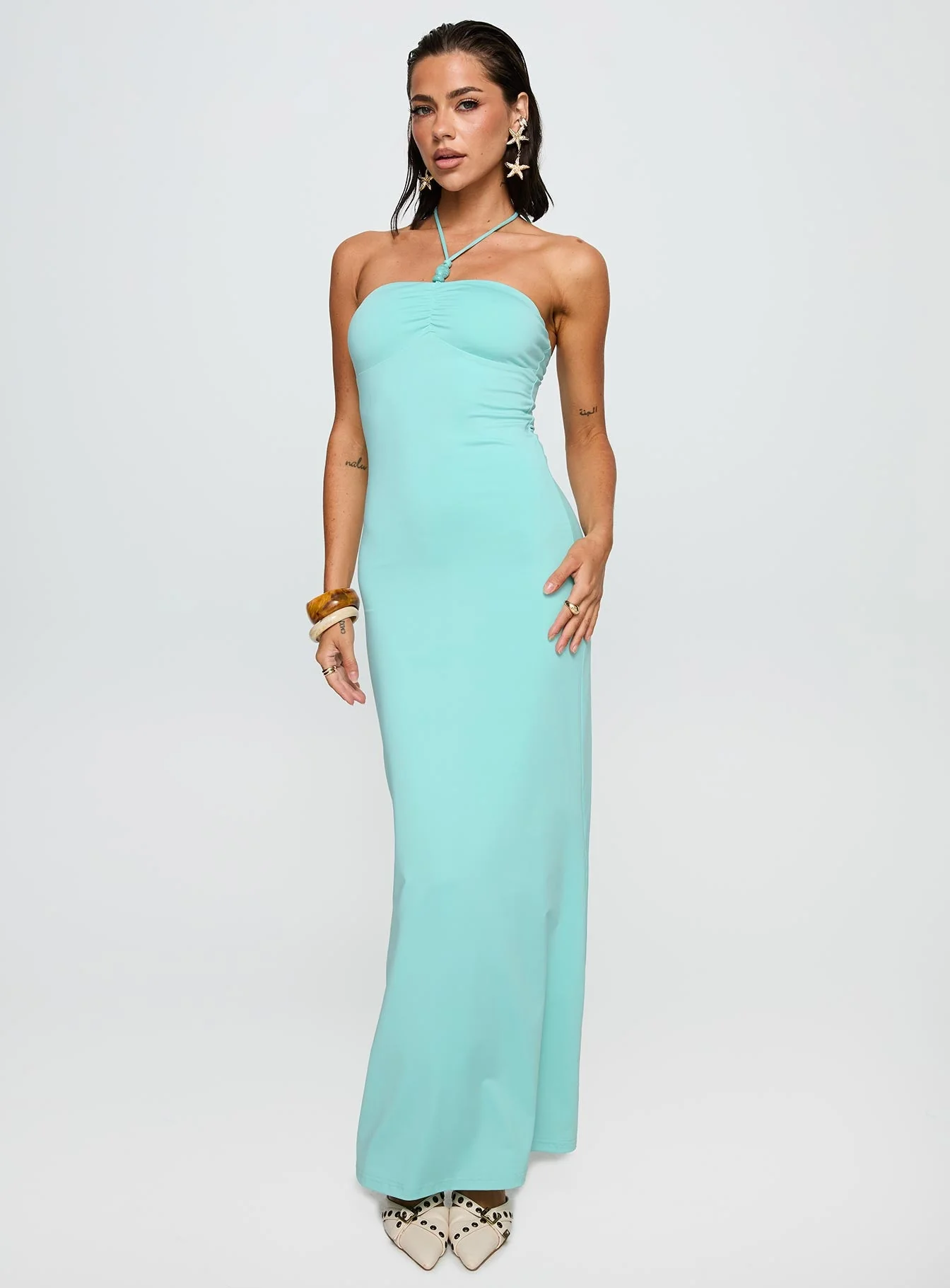 A Vision Hardware Detail Maxi Dress Blue - Image 3