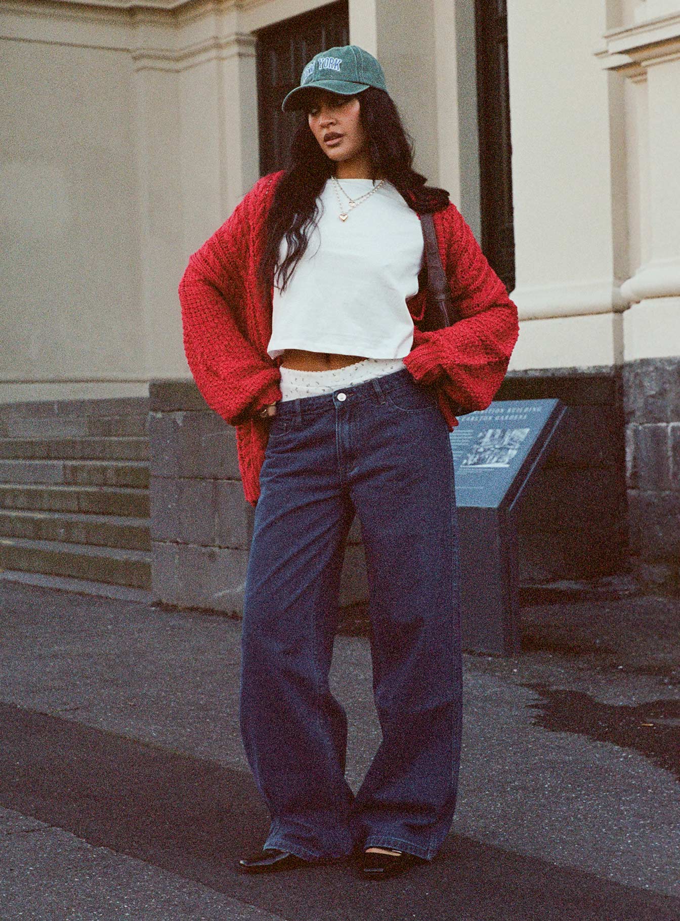 Abner Cable Cardigan Red - Image 3