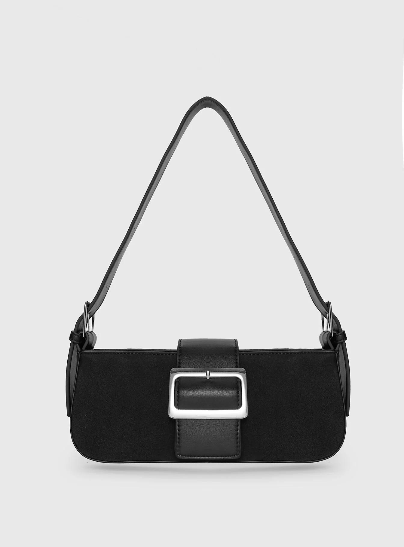 Addie Buckle Detail Shoulder Bag Black - Image 2