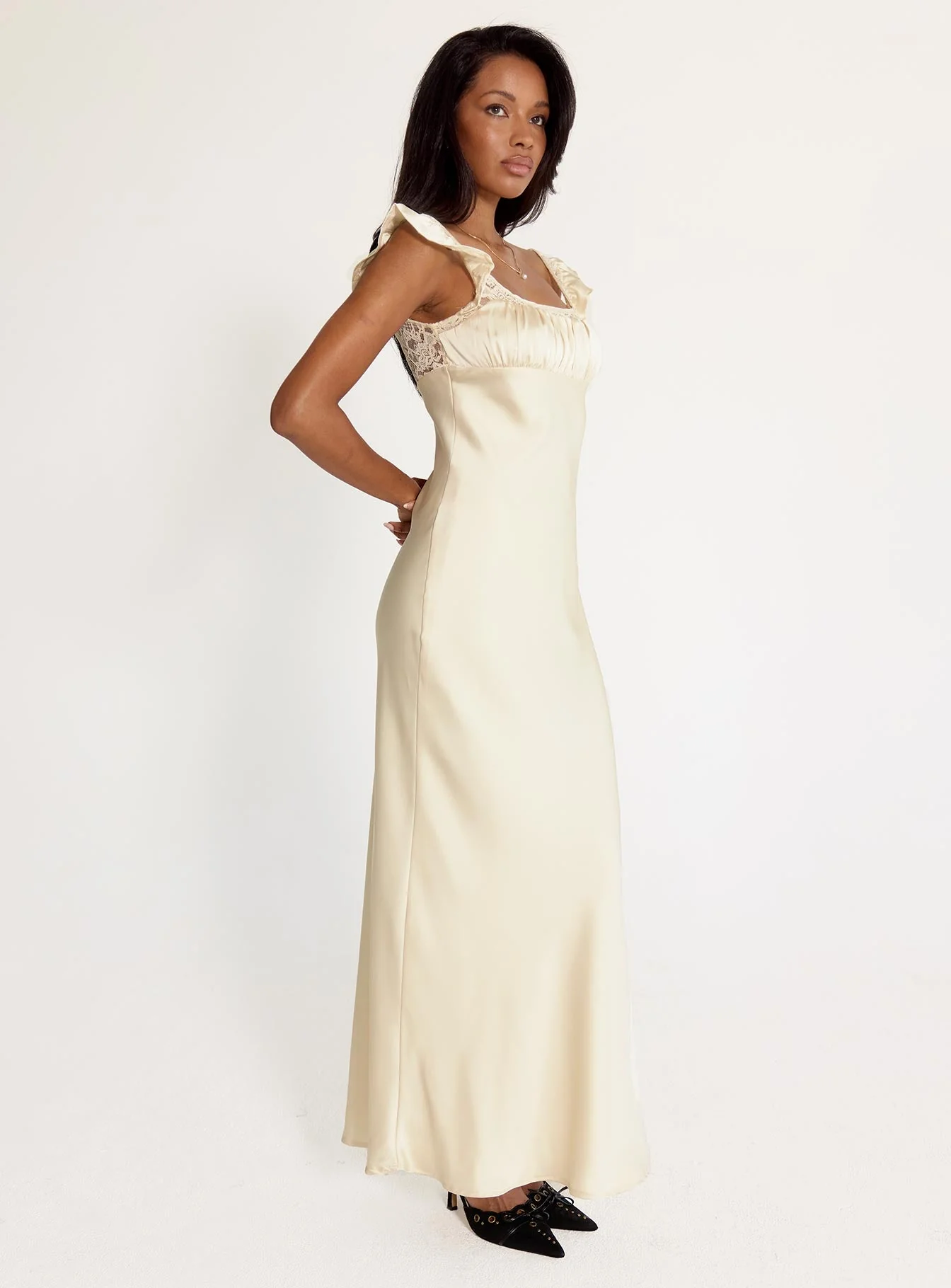 Adelie Maxi Dress Champagne - Image 3