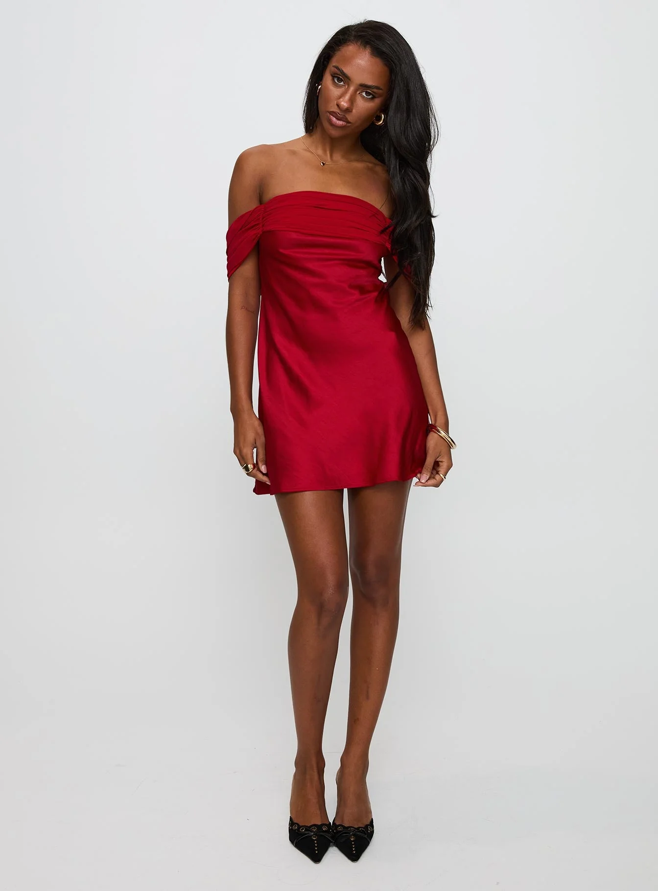Adoration Mini Dress Red - Image 3