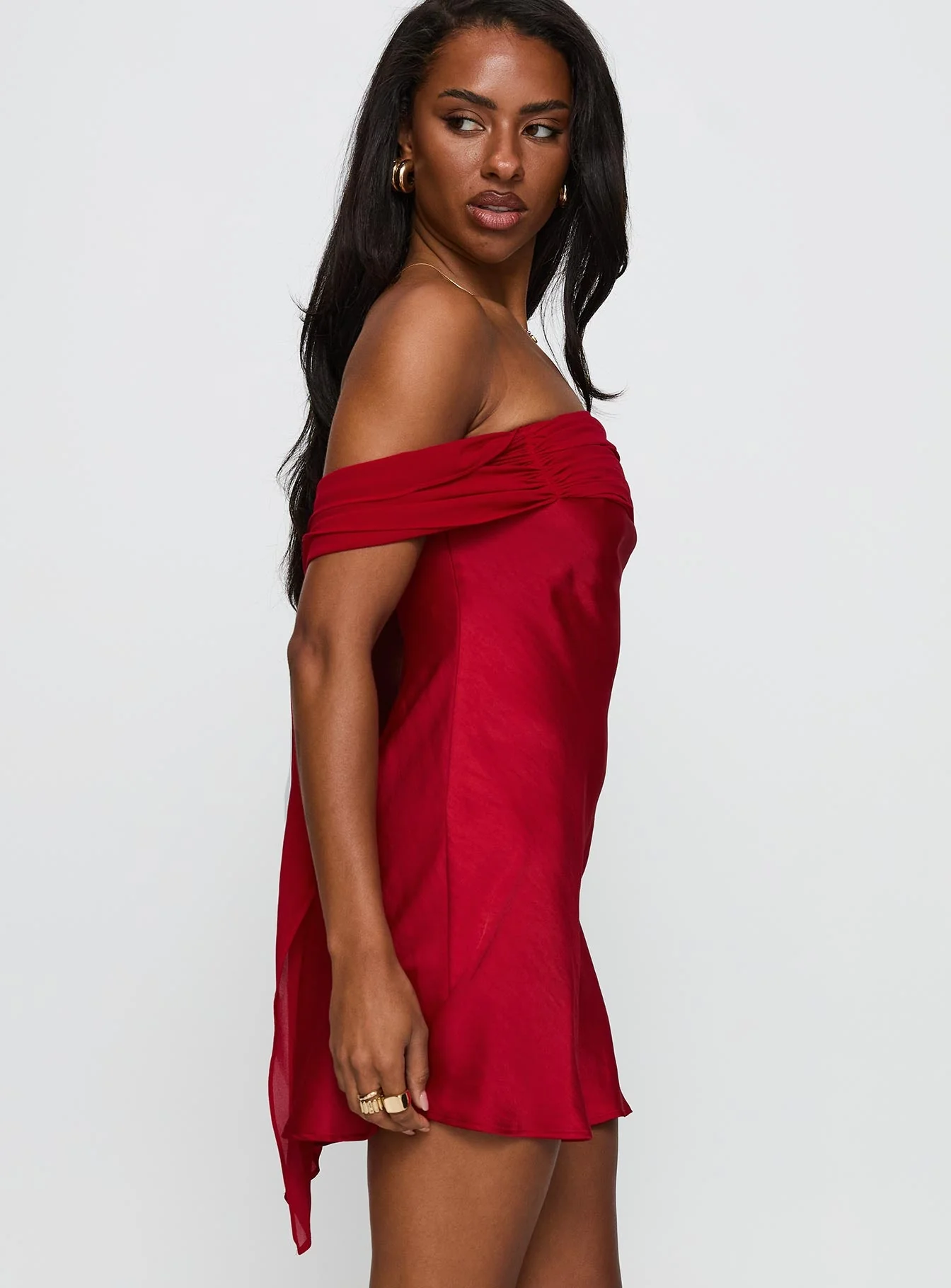 Adoration Mini Dress Red - Image 4