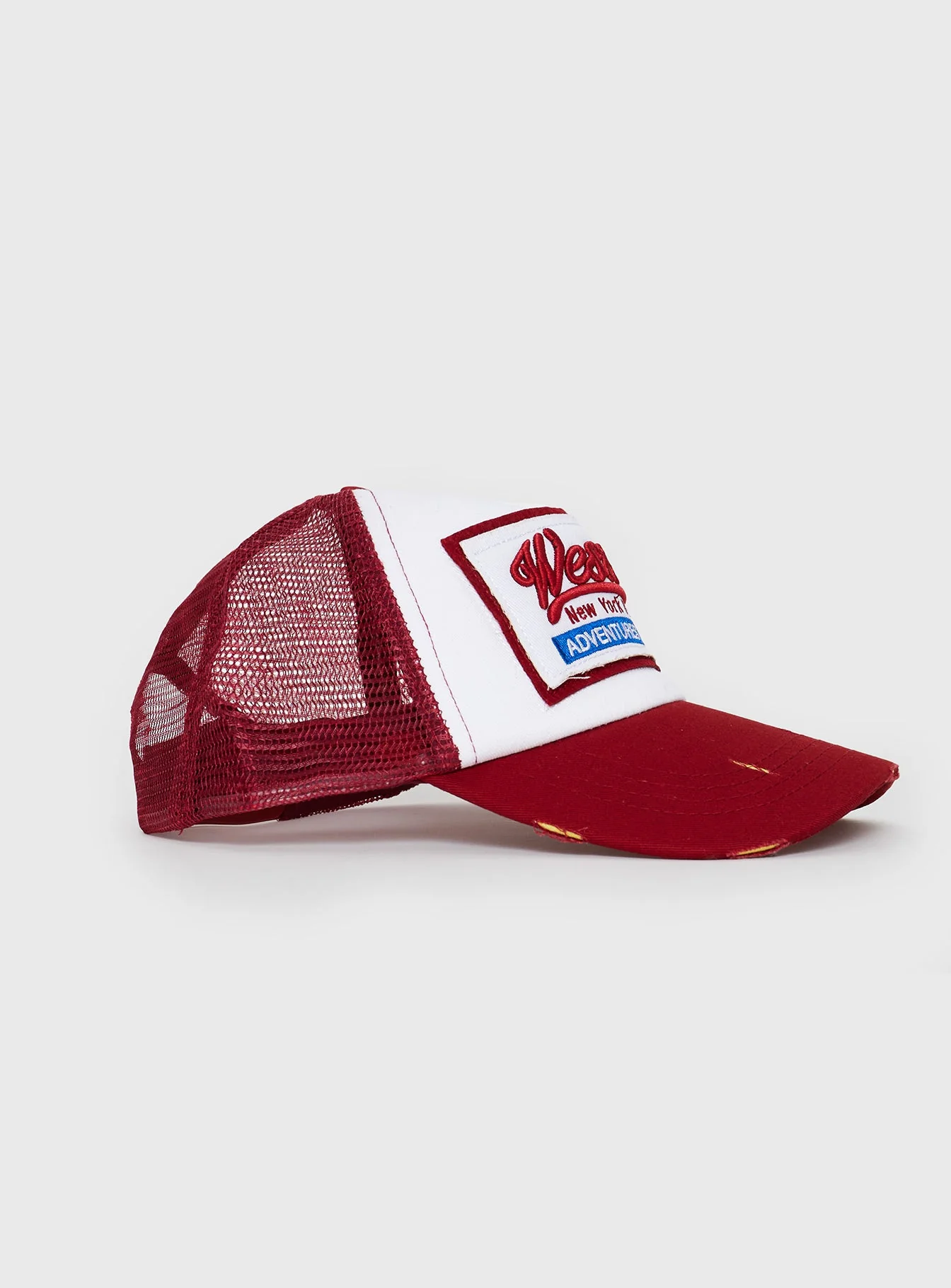 Adventures Trucker Hat Burgundy - Image 3