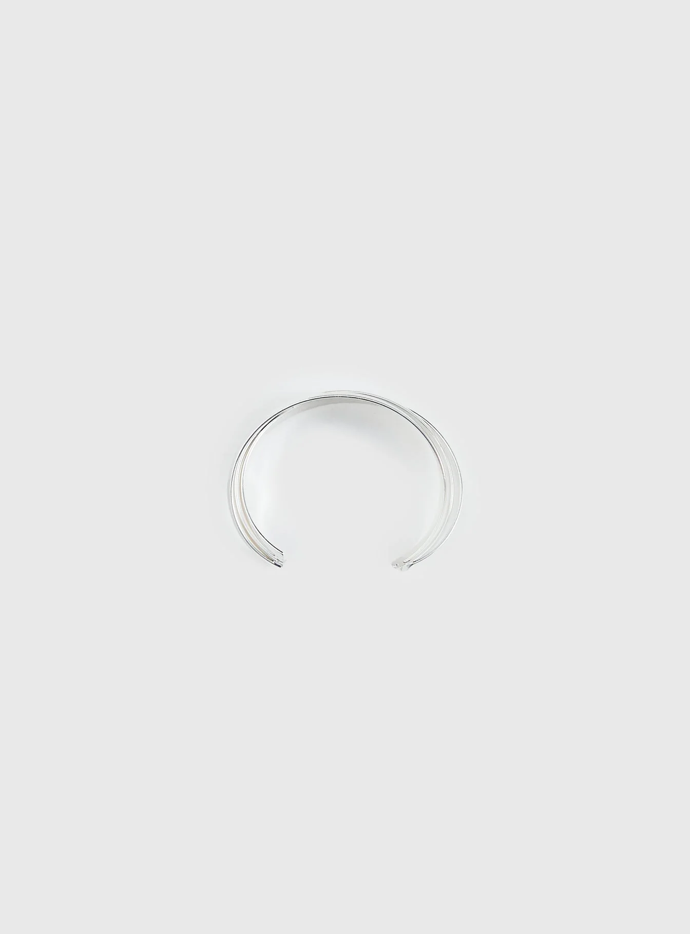 Affluent Layered Cuff Silver - Image 3