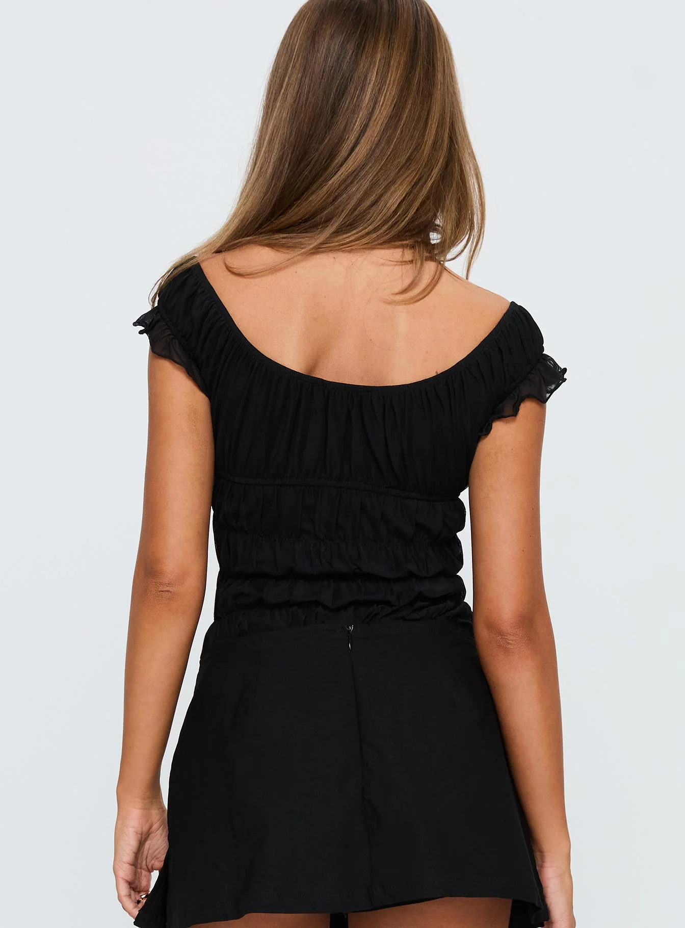 Ahead Of Myself Off Shoulder Bodysuit Black - Image 5