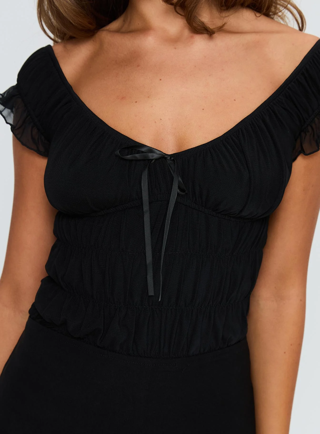 Ahead Of Myself Off Shoulder Bodysuit Black - Image 8