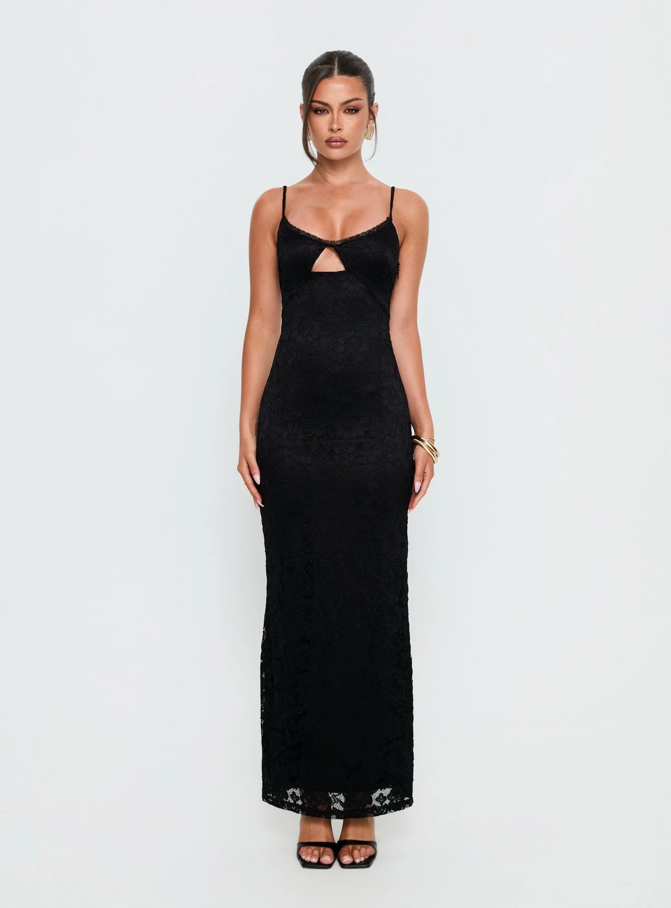 Alannis Lace Maxi Dress Black - Image 7