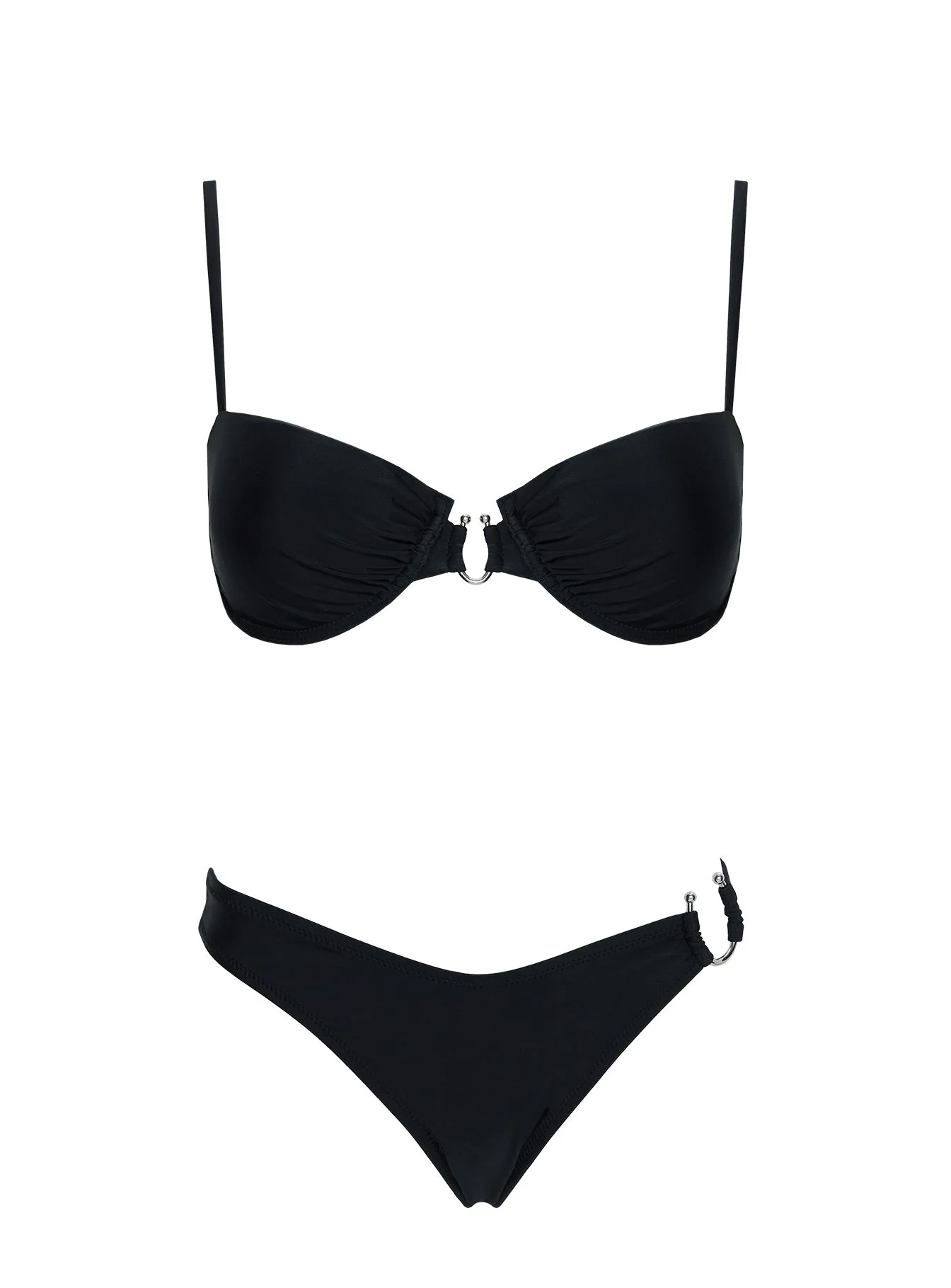 Alexea Hardware High Side Bikini Bottoms Black - Image 5