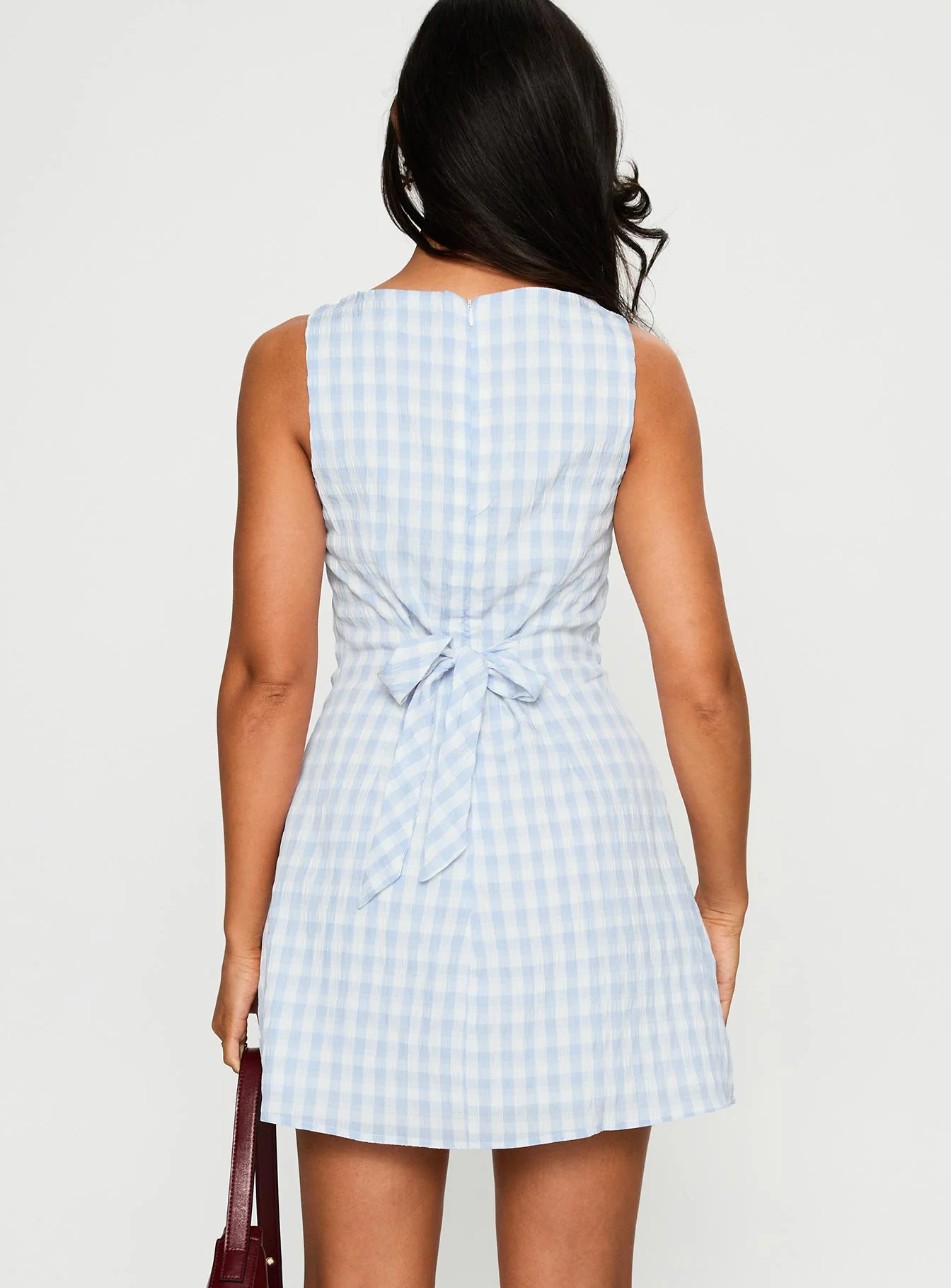 Alfalfa Mini Dress Blue Check - Image 5