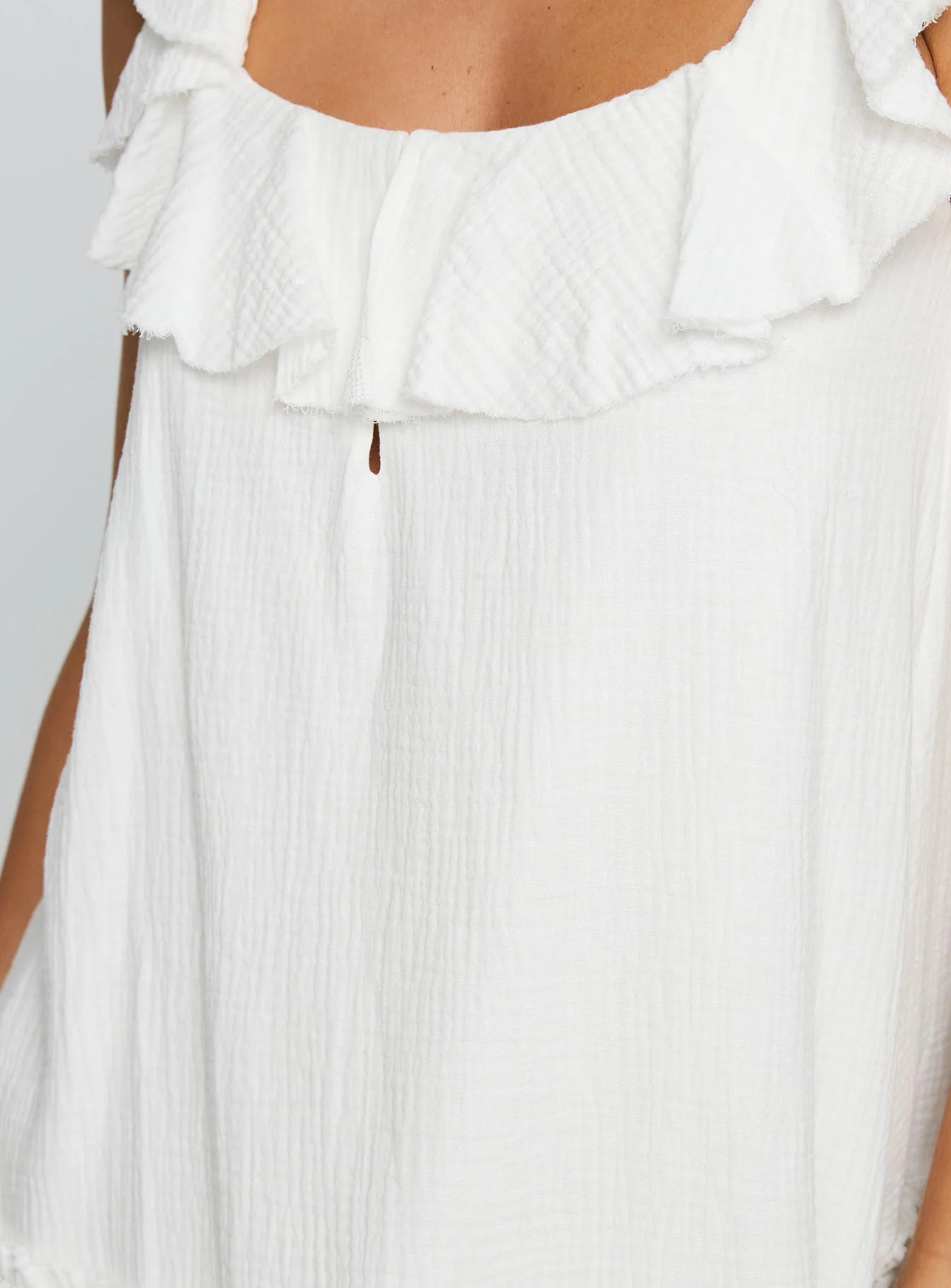 Alicen Frill Mini Dress White - Image 6