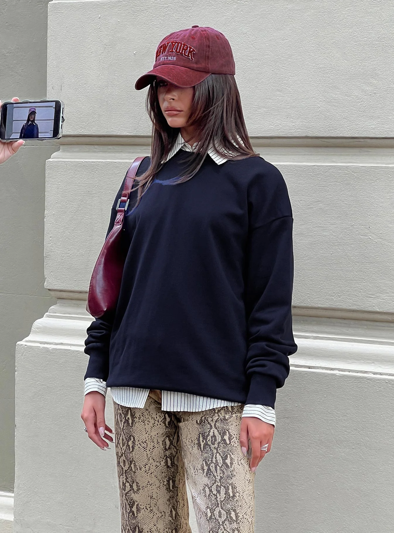 All Day Crewneck Sweatshirt Navy - Image 8