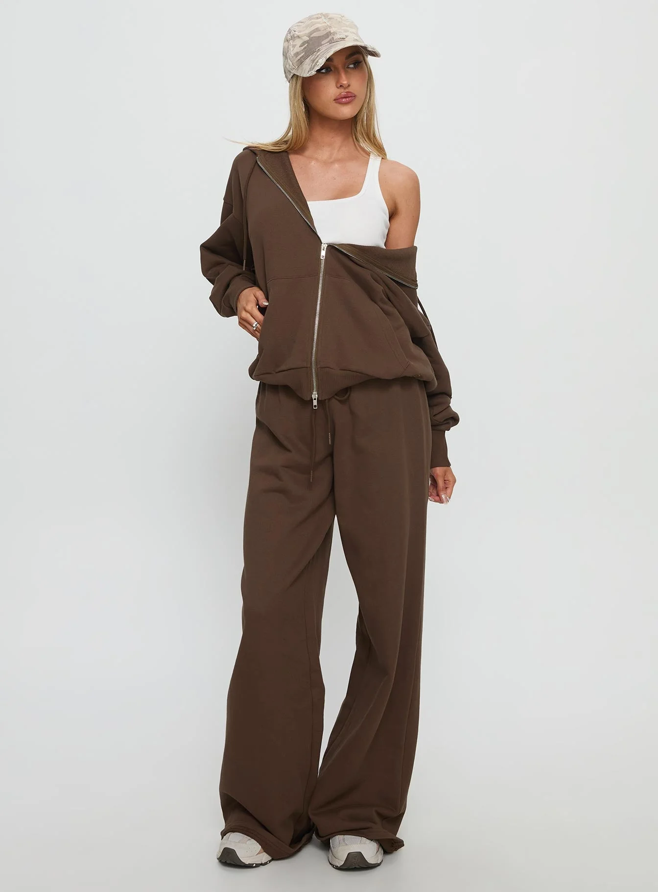 All Day Straight Leg Sweatpants Chocolate Brown - Image 3