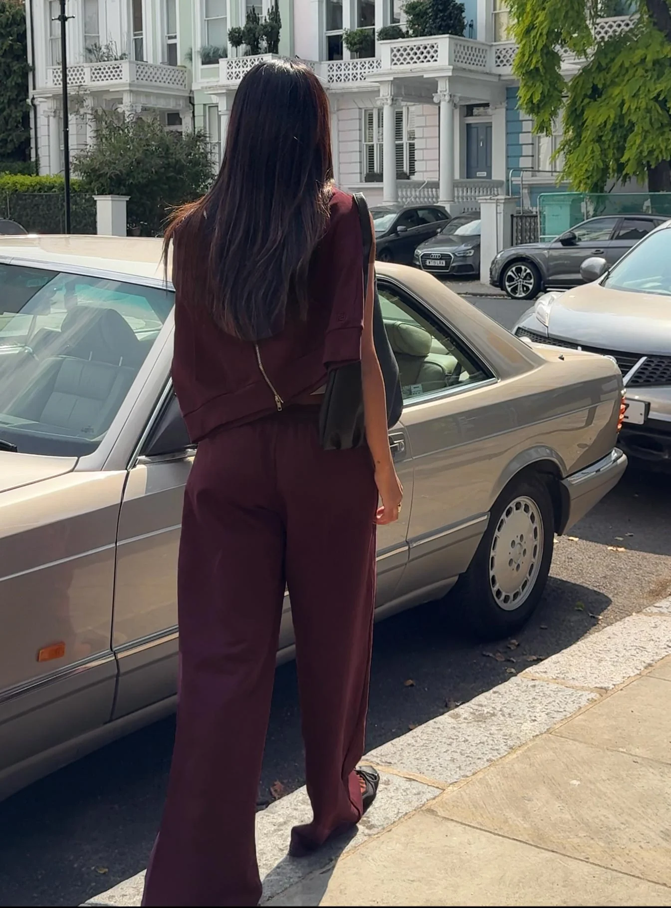 All Day Straight Leg Sweatpants Wine - Image 3