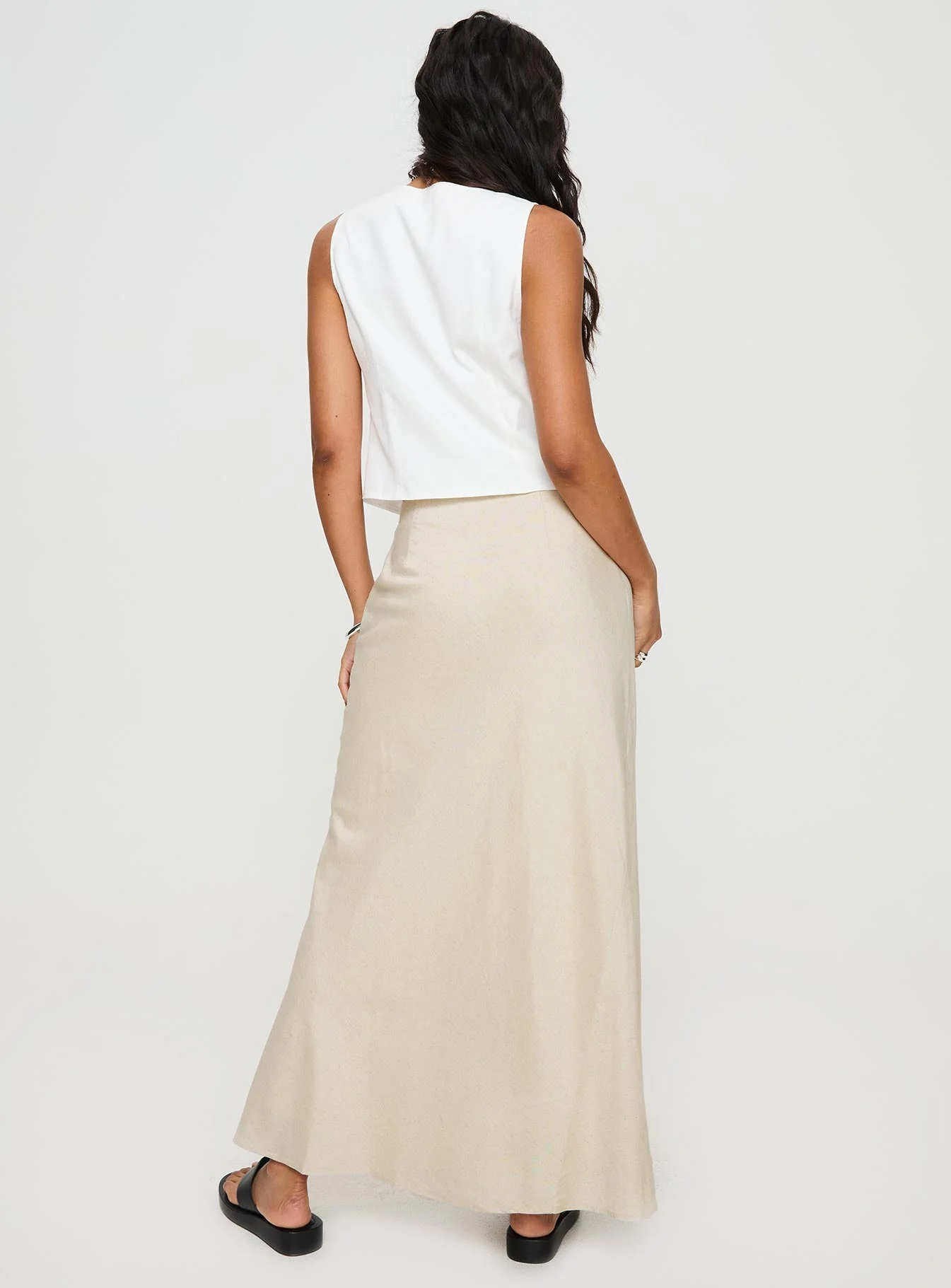 All In Maxi Skirt Beige - Image 5