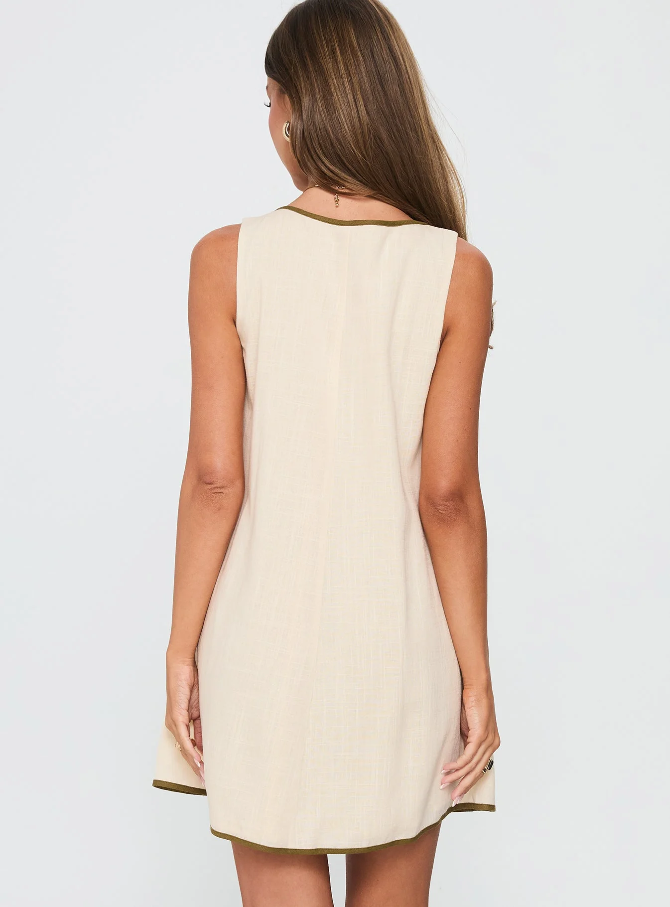 All My Loving Contrast Babydoll Mini Dress Cream - Image 5