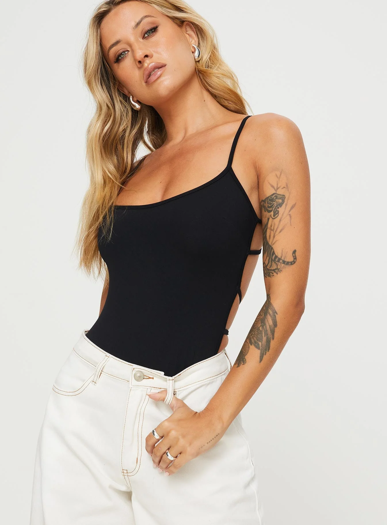 All Tied Up Bodysuit Black - Image 2