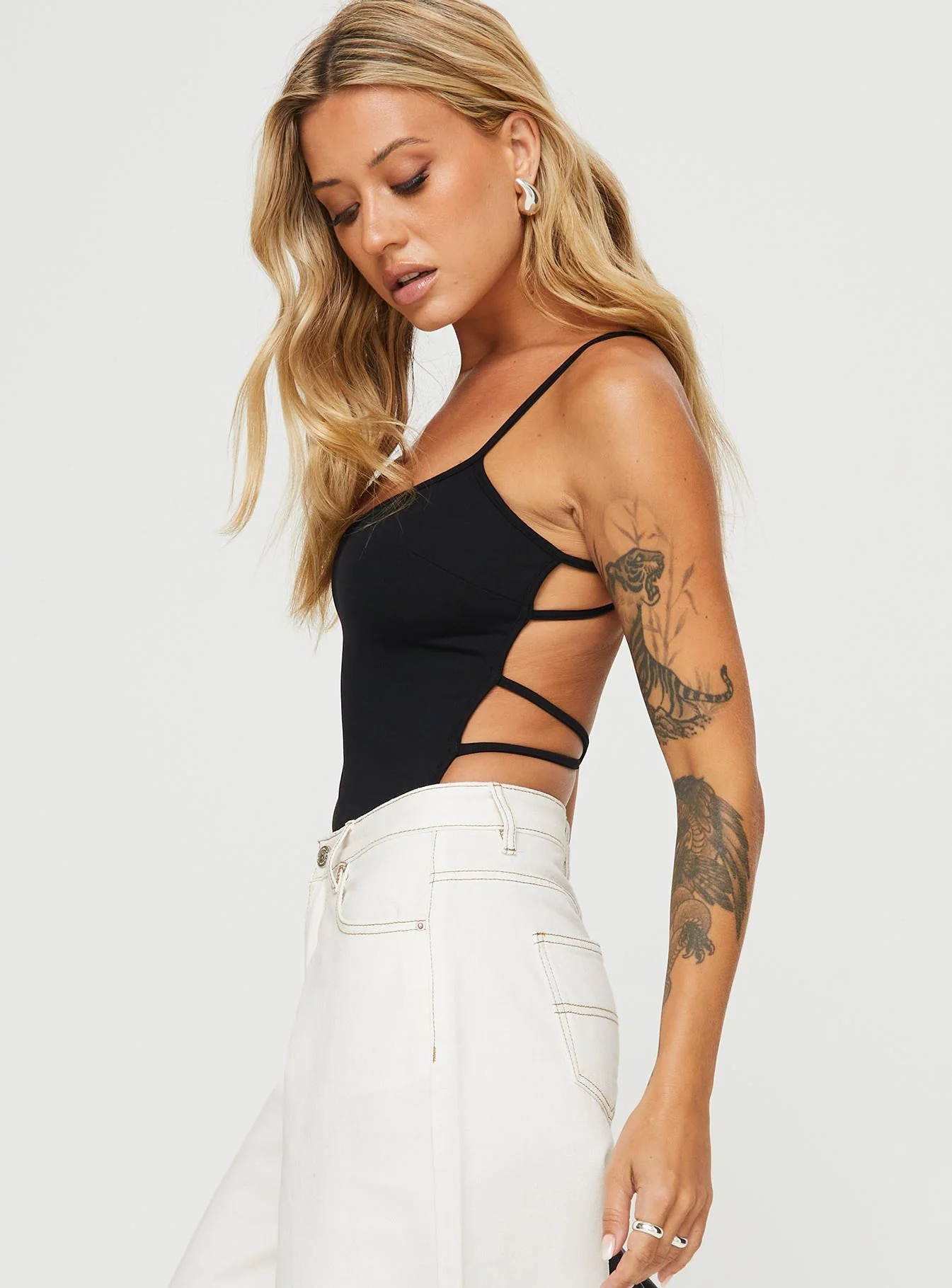 All Tied Up Bodysuit Black - Image 4