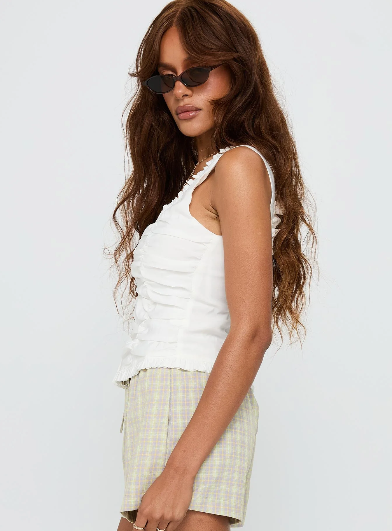 Almeda Button Up Top White - Image 4