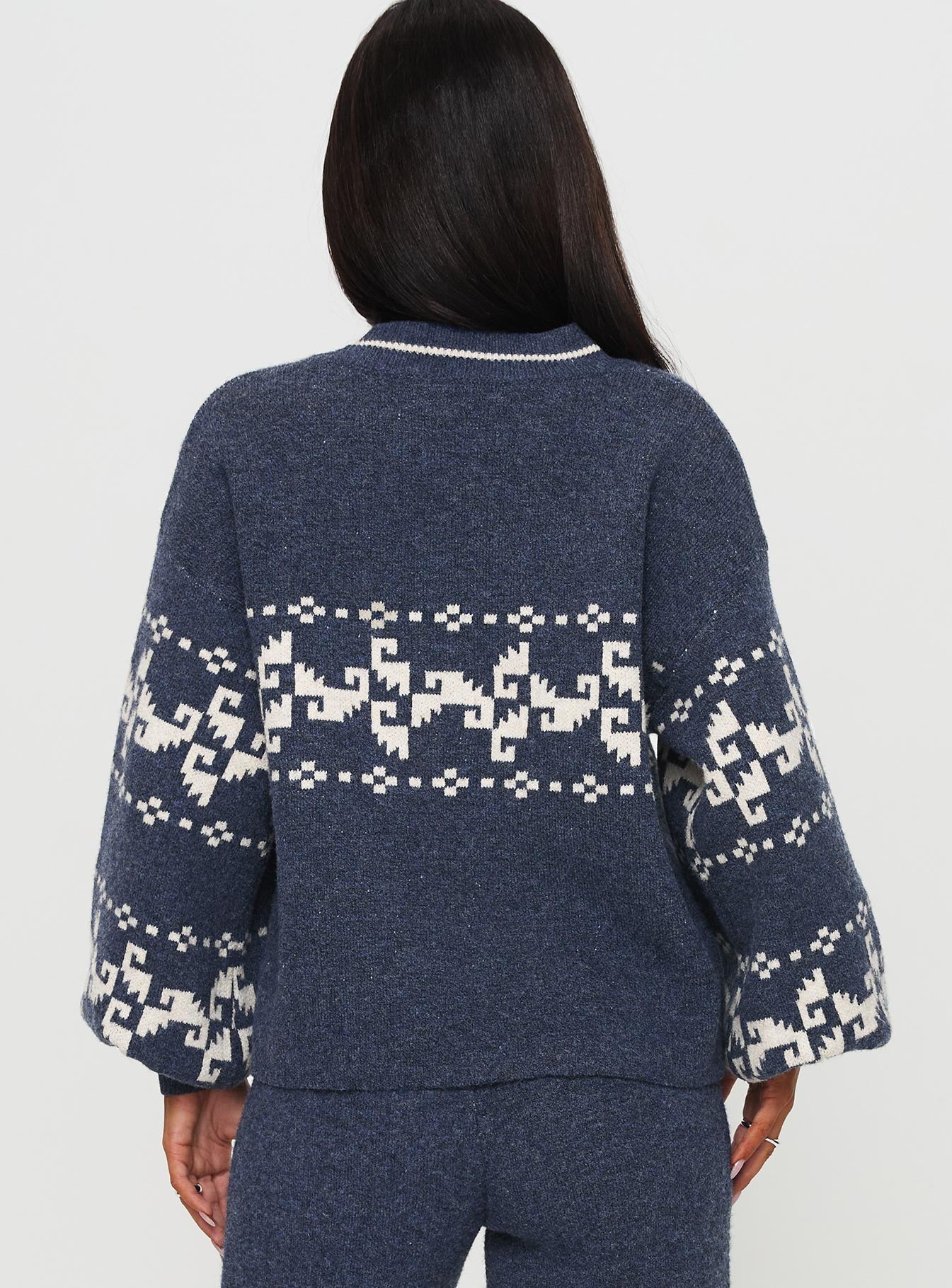 Alpine Sweater Navy / Cream - Image 5