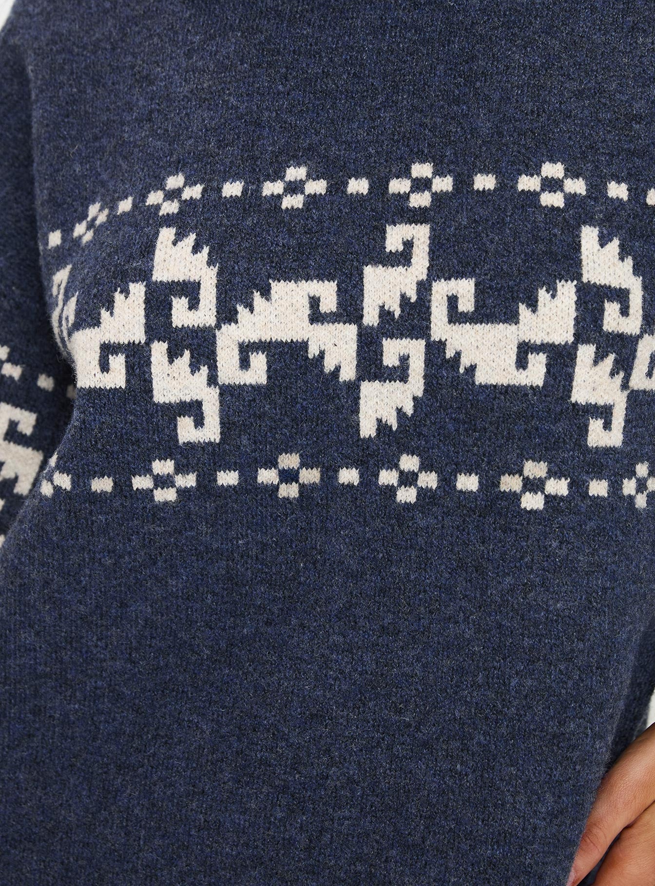 Alpine Sweater Navy / Cream - Image 6