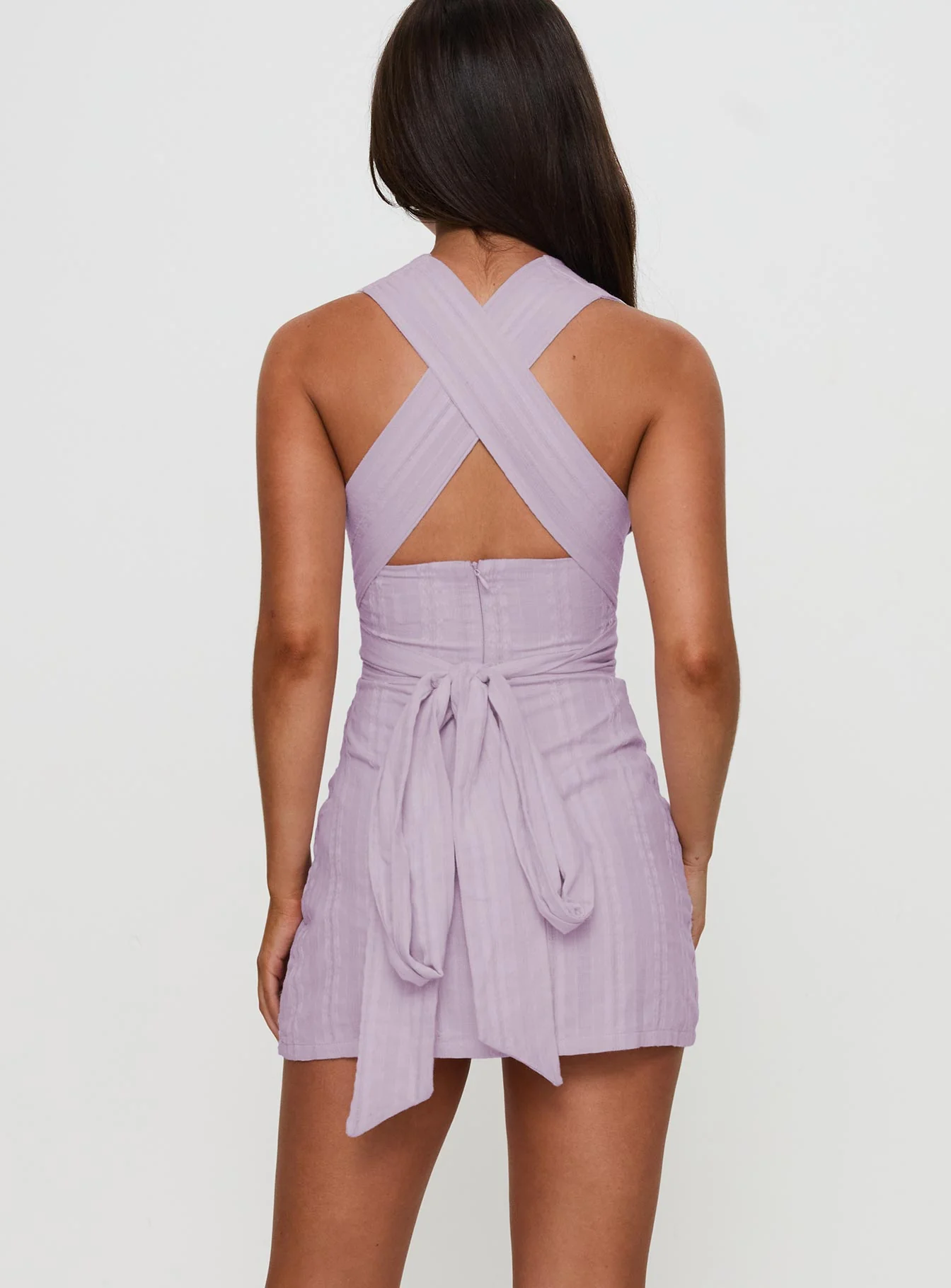 Alsace Mini Dress Lilac - Image 7