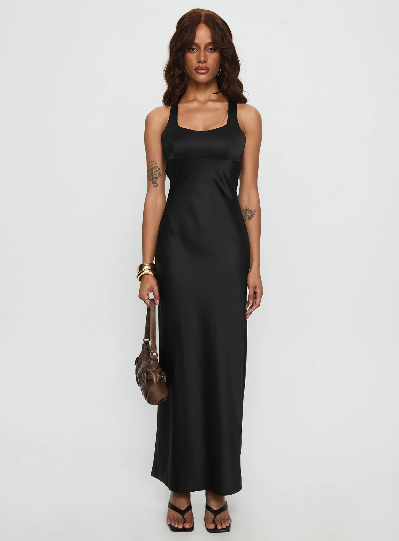 Alter Egos Drape Maxi Dress Black - Image 7