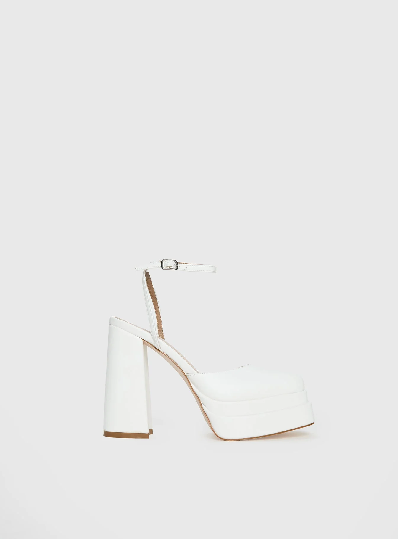 Alto Platform Heels Matte White - Image 2