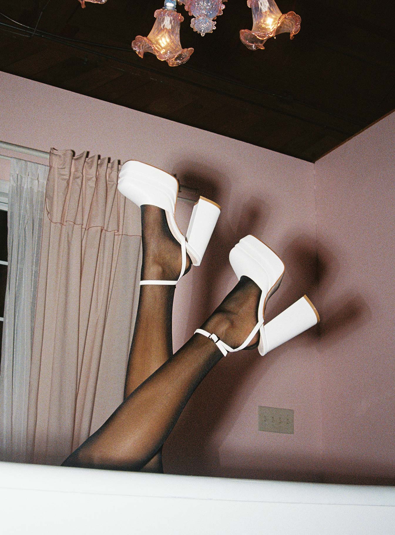 Alto Platform Heels Matte White - Image 7