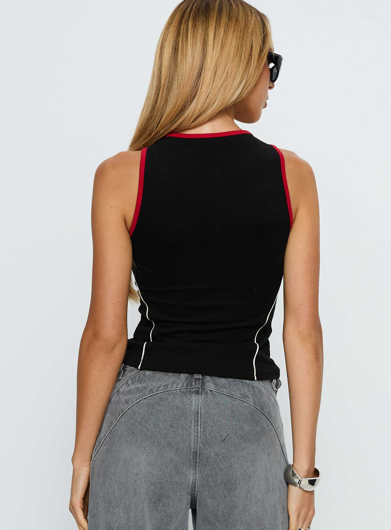 Alyna Zip Through Knit Top Black - Image 5