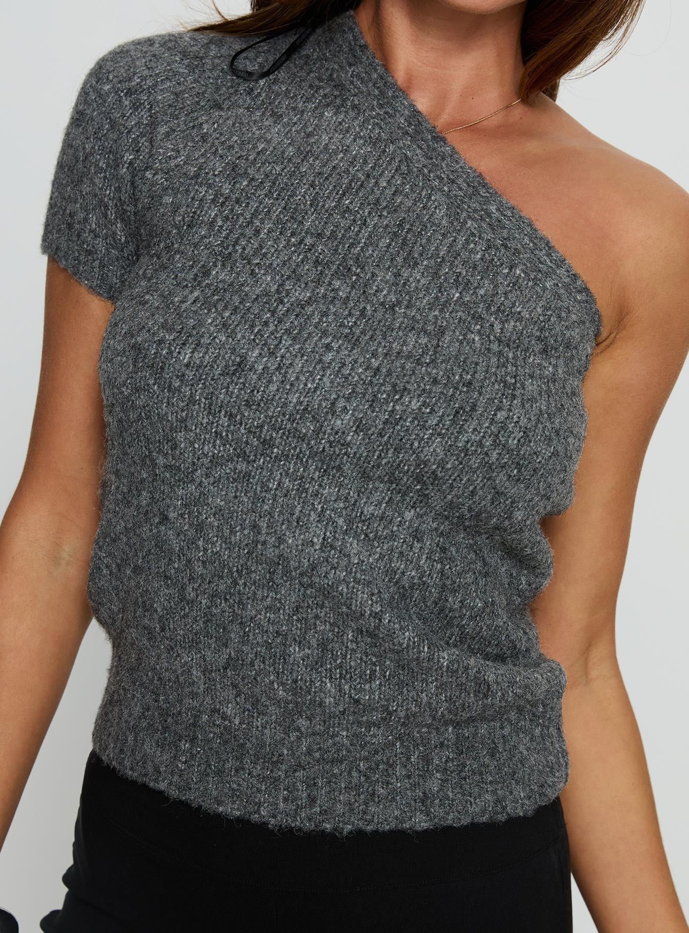 Alysson One Shoulder Top Grey - Image 5