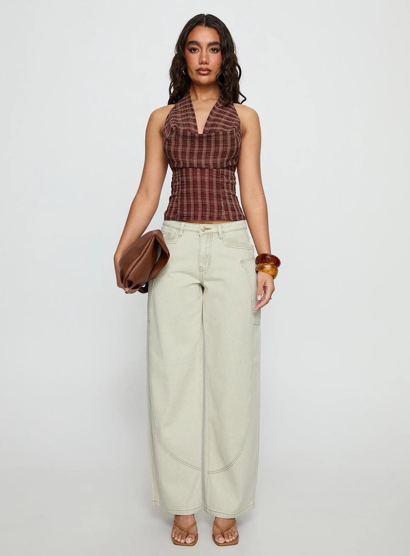 Amargo Mid Rise Baggy Jeans Sage Wash - Image 7