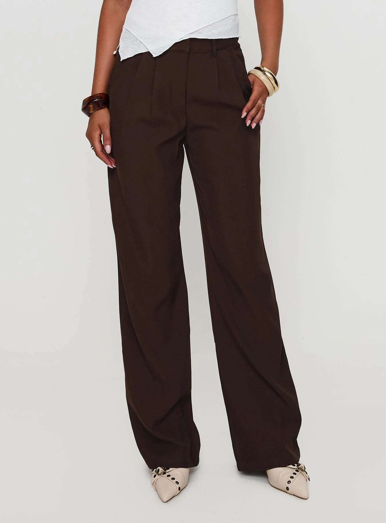 Ambient Wide Leg Pant Chocolate - Image 2