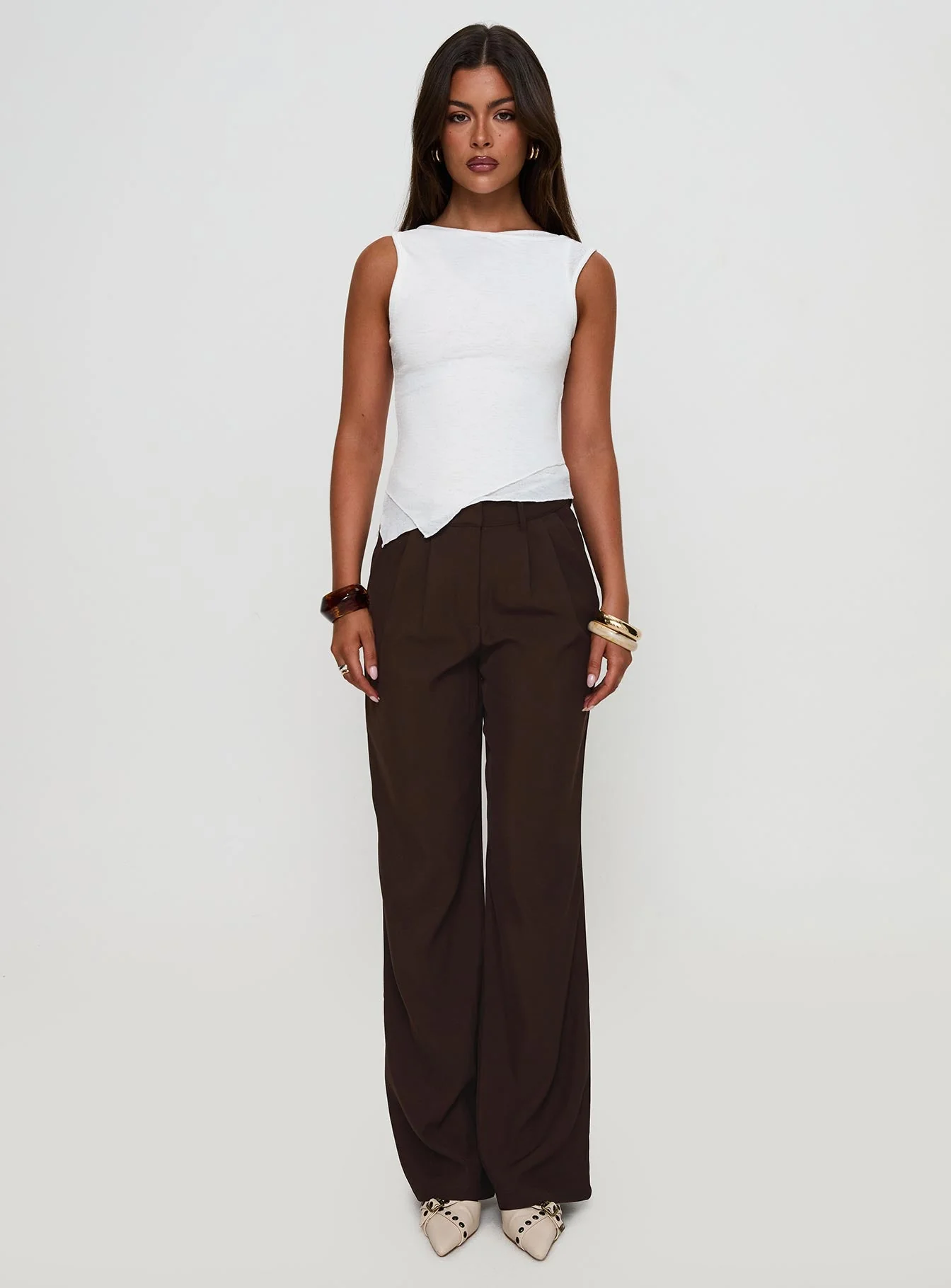 Ambient Wide Leg Pant Chocolate - Image 7