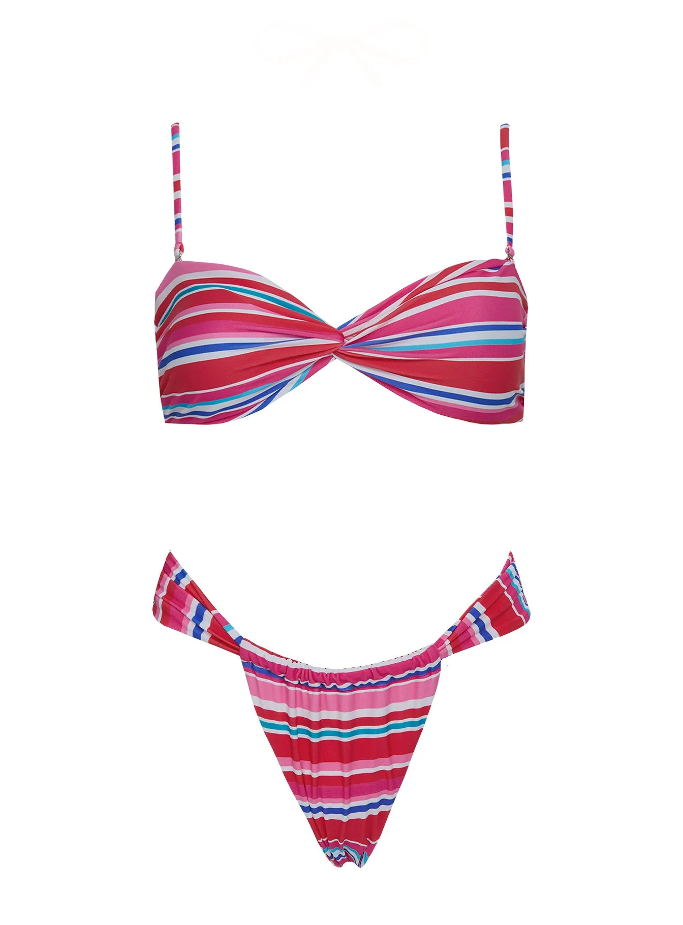 Amplitude Bikini Top Pink / Blue Stripe - Image 5
