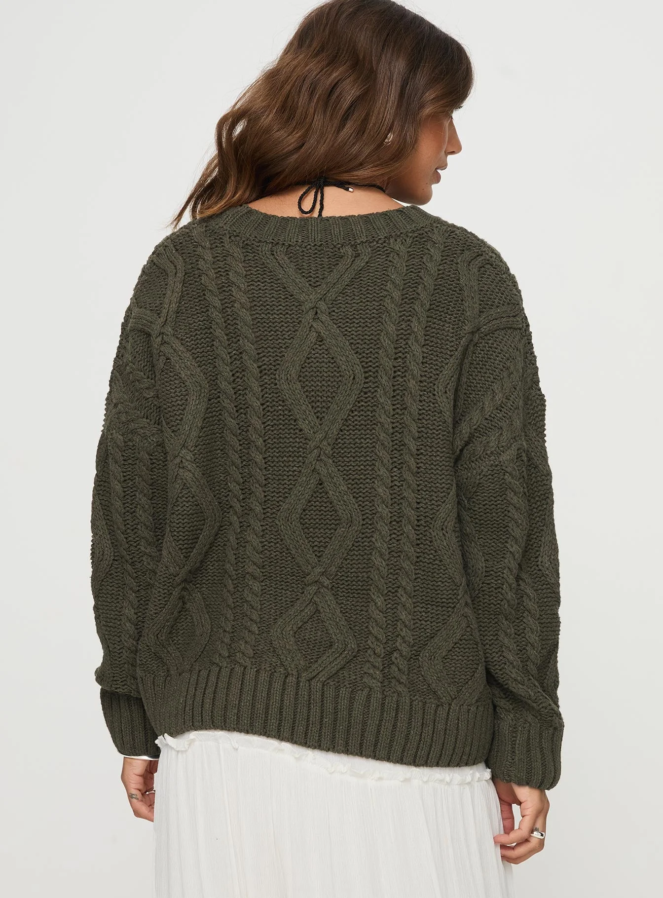Anaya Oversized Sweater Olive - Image 6