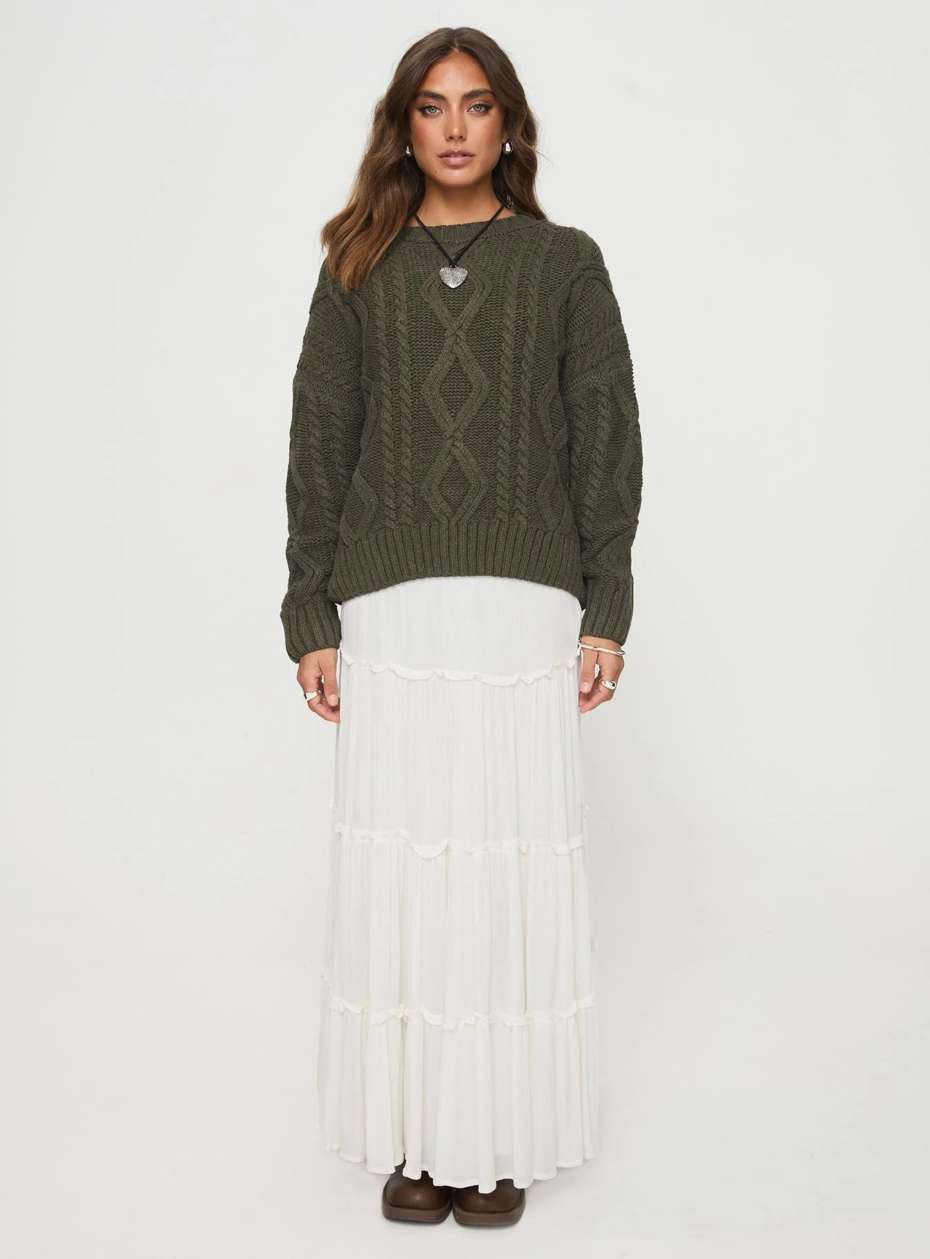 Anaya Oversized Sweater Olive - Image 8