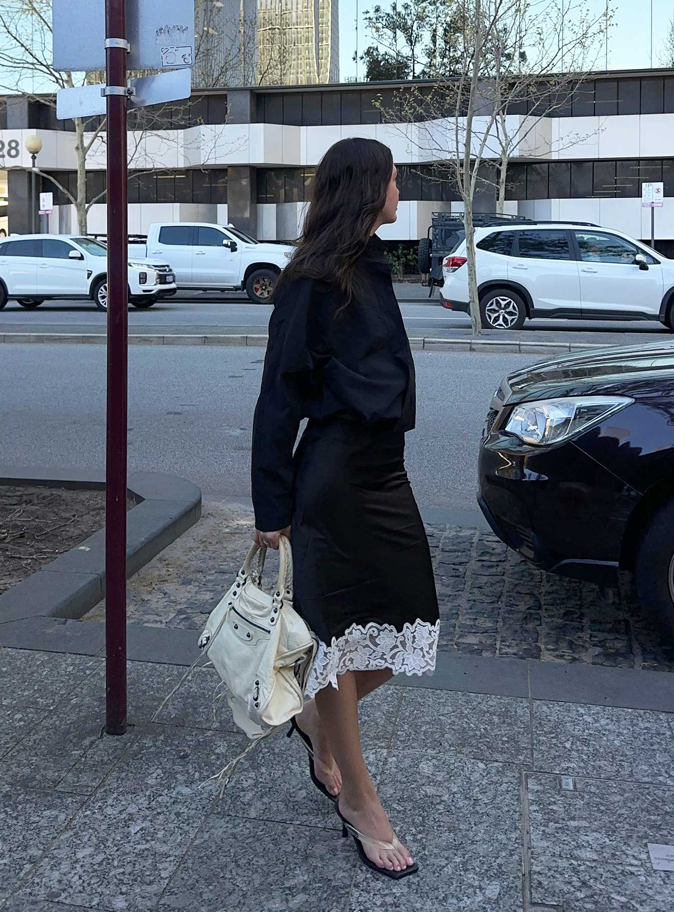 Anchored Midi Skirt Noir
