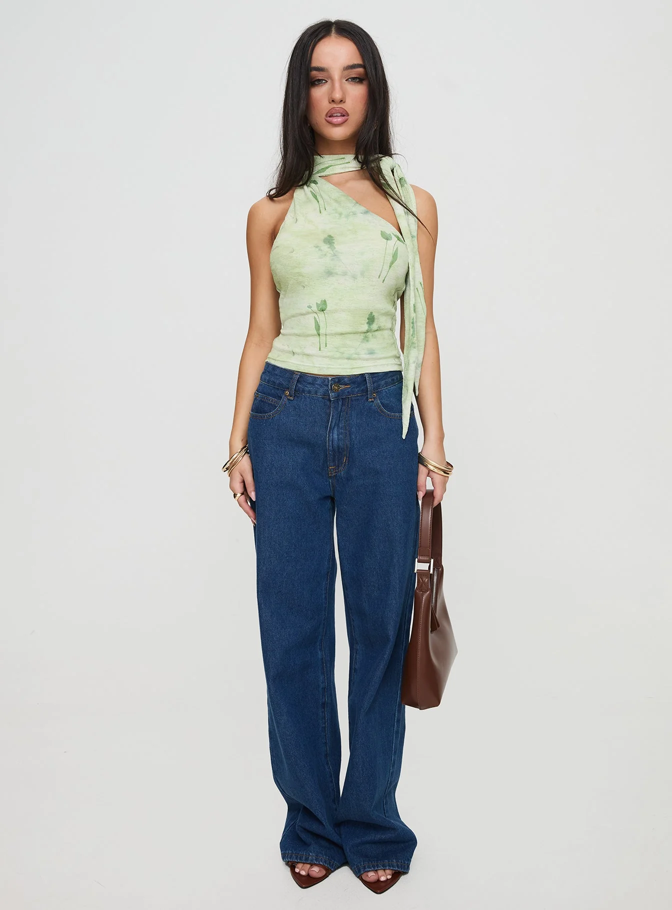 Anderstone Neck Tie Top Green - Image 7