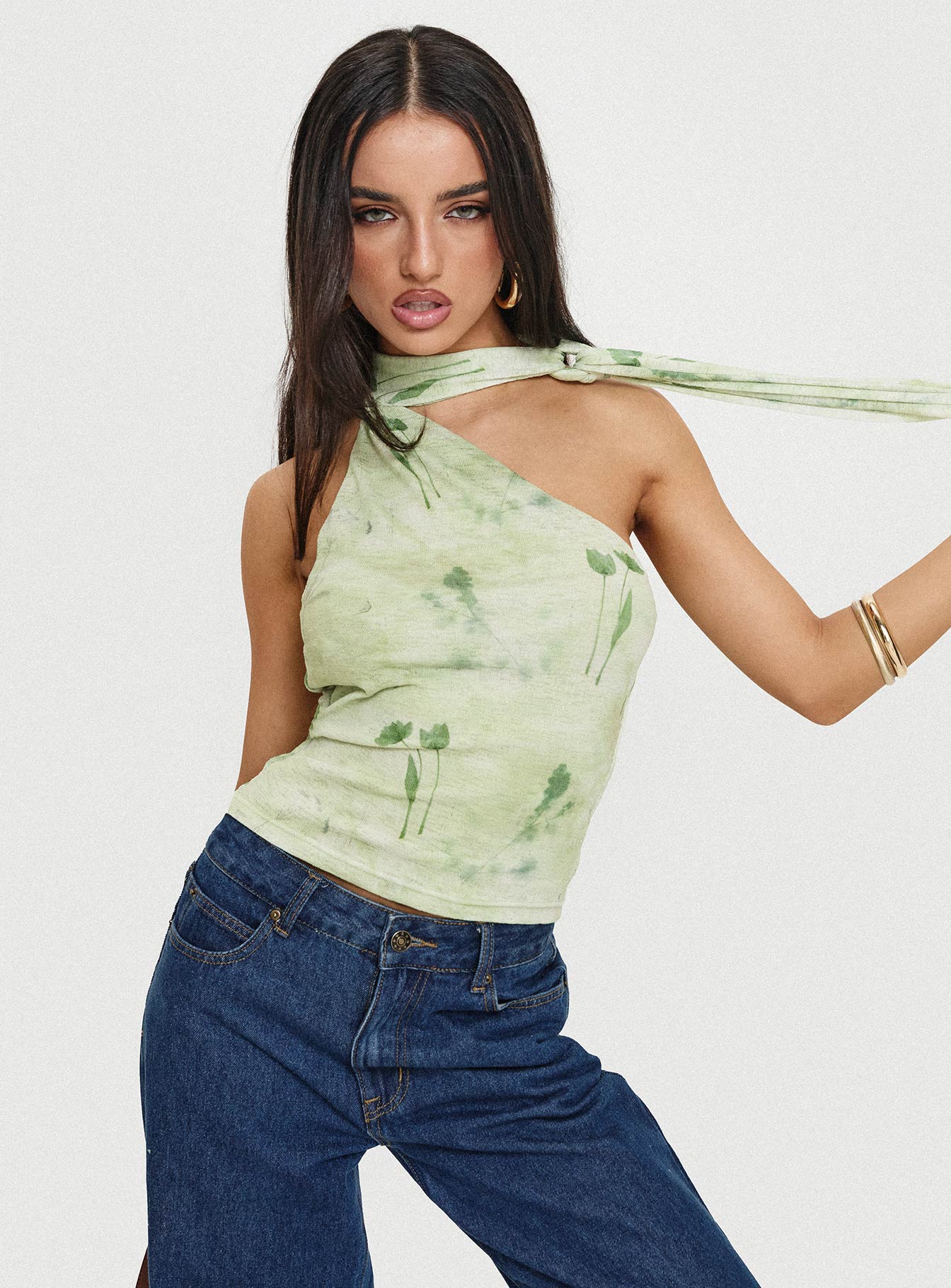 Anderstone Neck Tie Top Green - Image 8