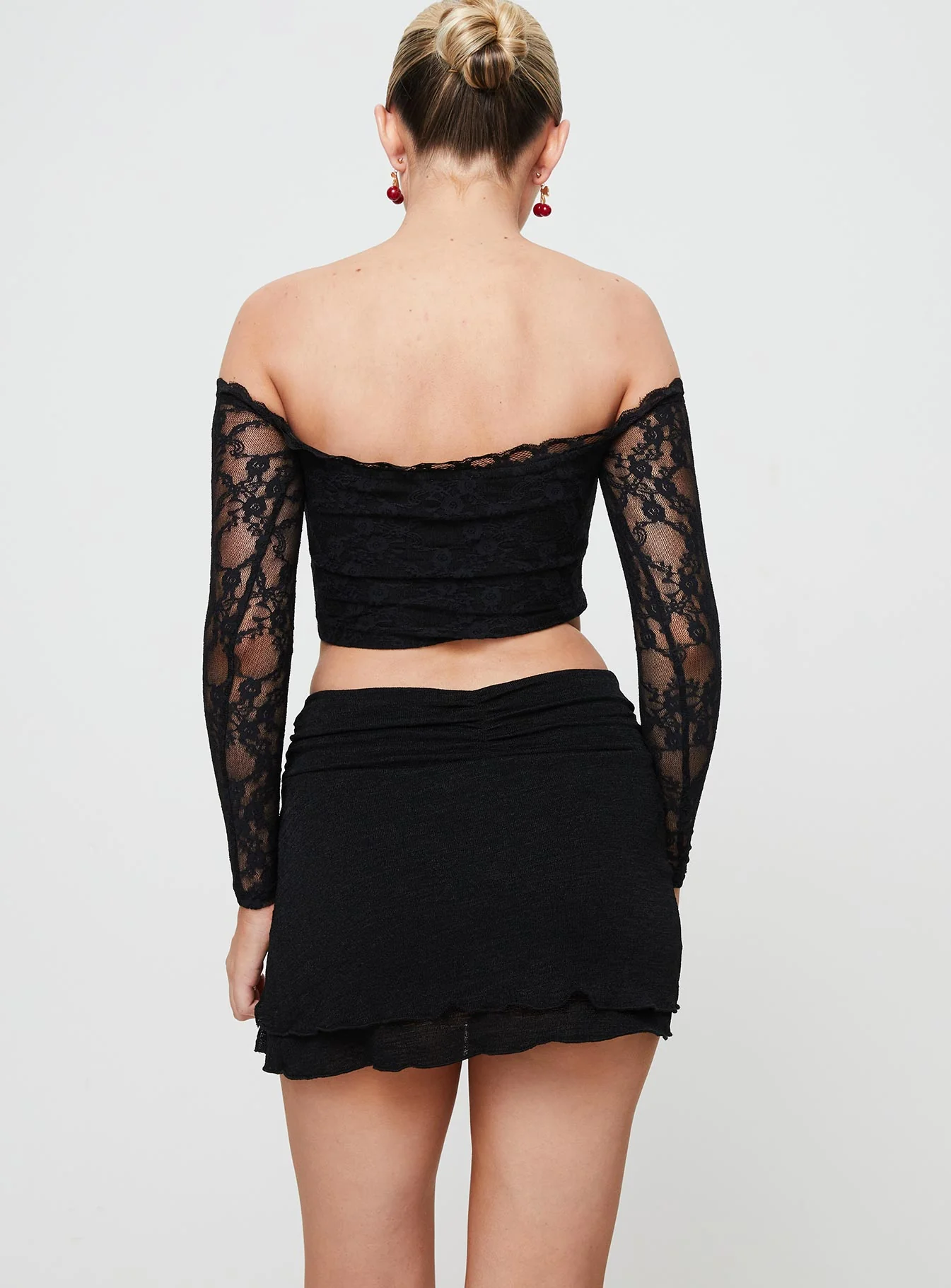 Angel Mini Skirt Black - Image 6