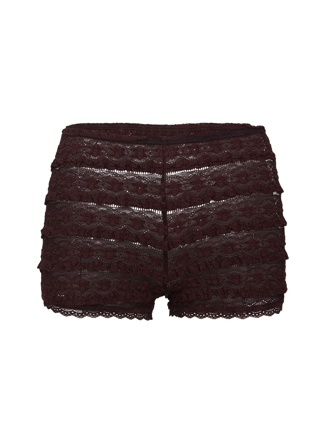 Angelis Lace Shorts Chocolate - Image 10
