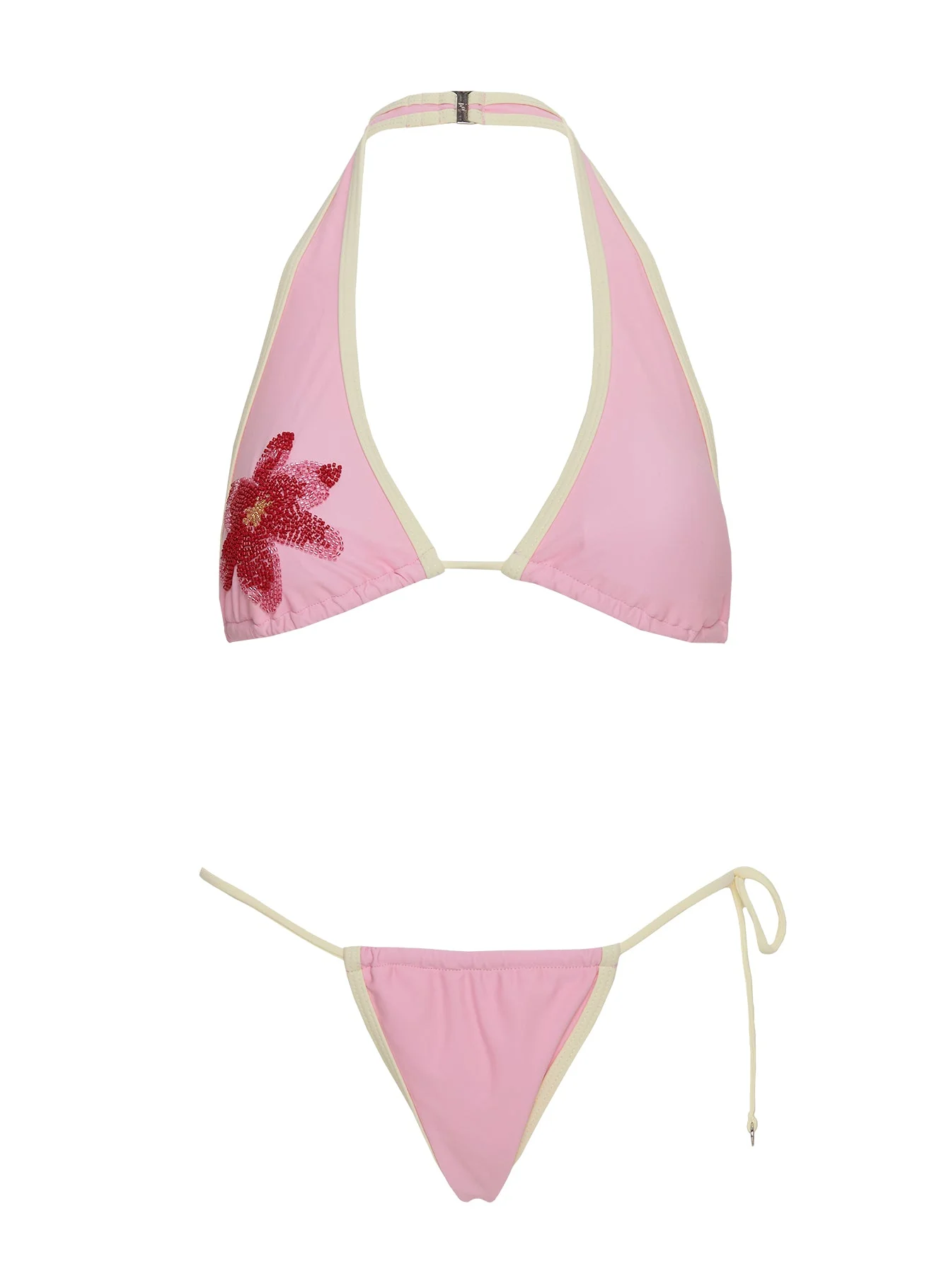 Anolia Halter Bikini Top Pink / Yellow - Image 5