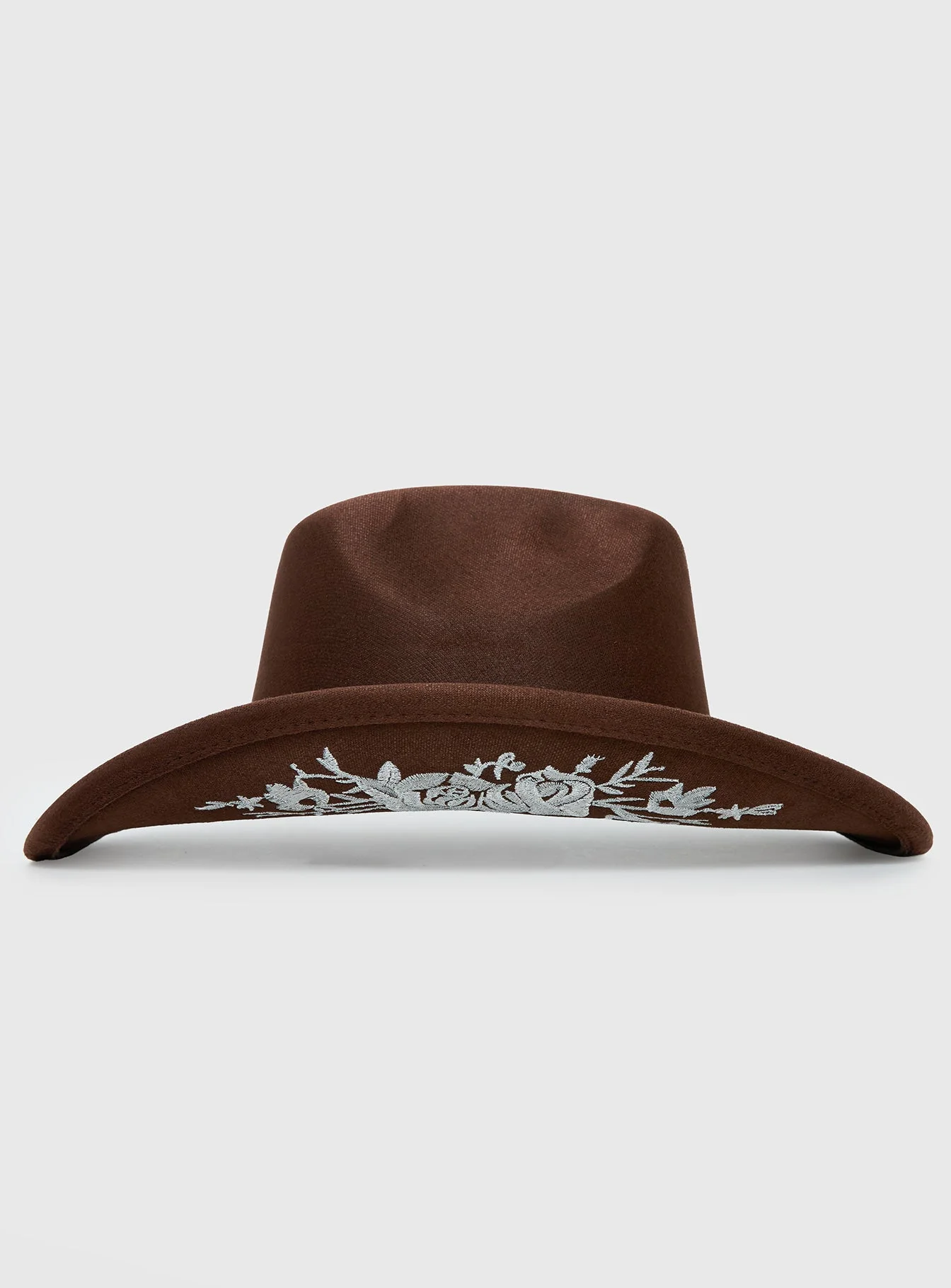 Another Level Embroidered Cowboy Hat Brown - Image 3