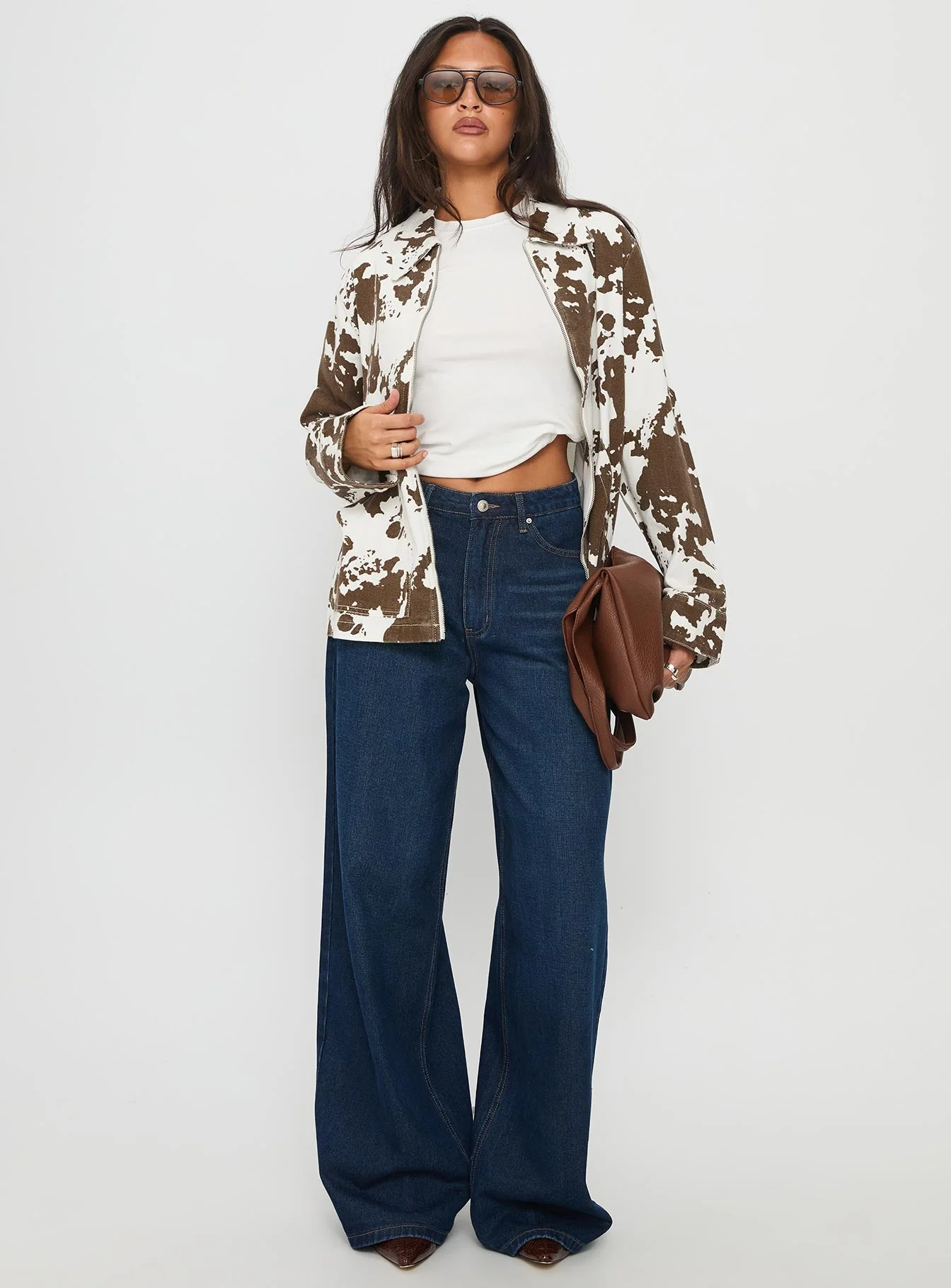 Another Life Zip Through Jacket Cow - Image 4