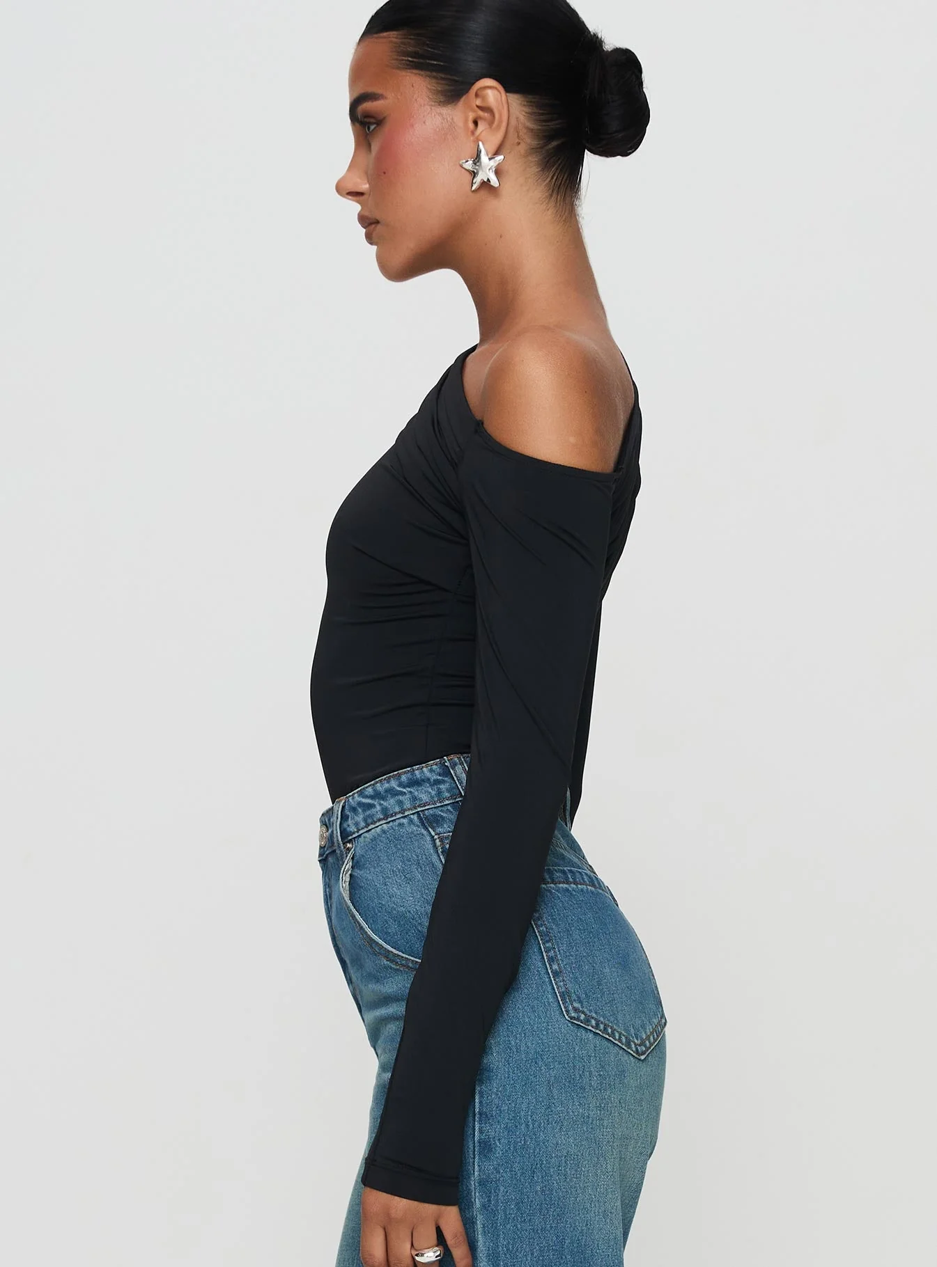 Antilles One Shoulder Bodysuit Black - Image 3