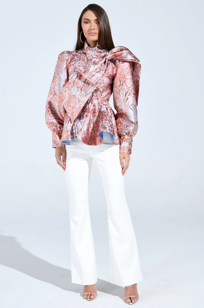 ANTIQUE BROCADE BOW TOP - Image 6