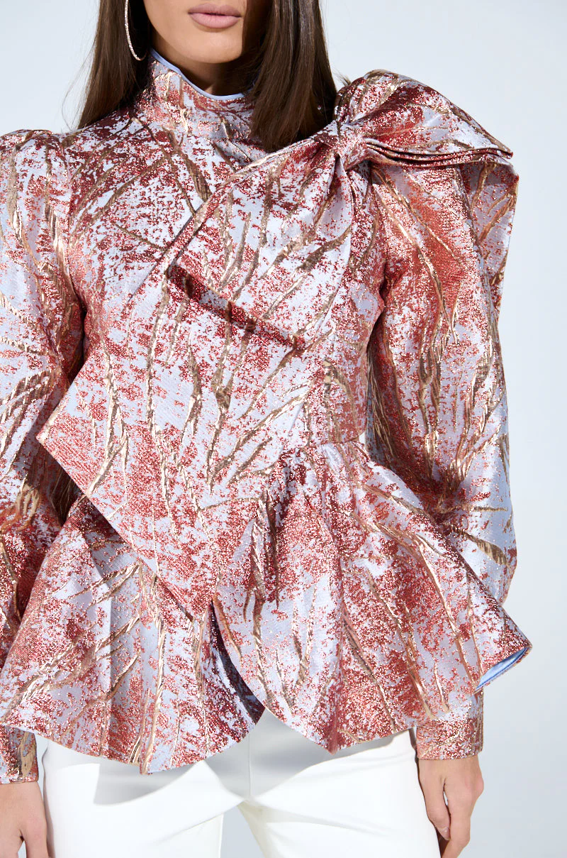 ANTIQUE BROCADE BOW TOP - Image 9