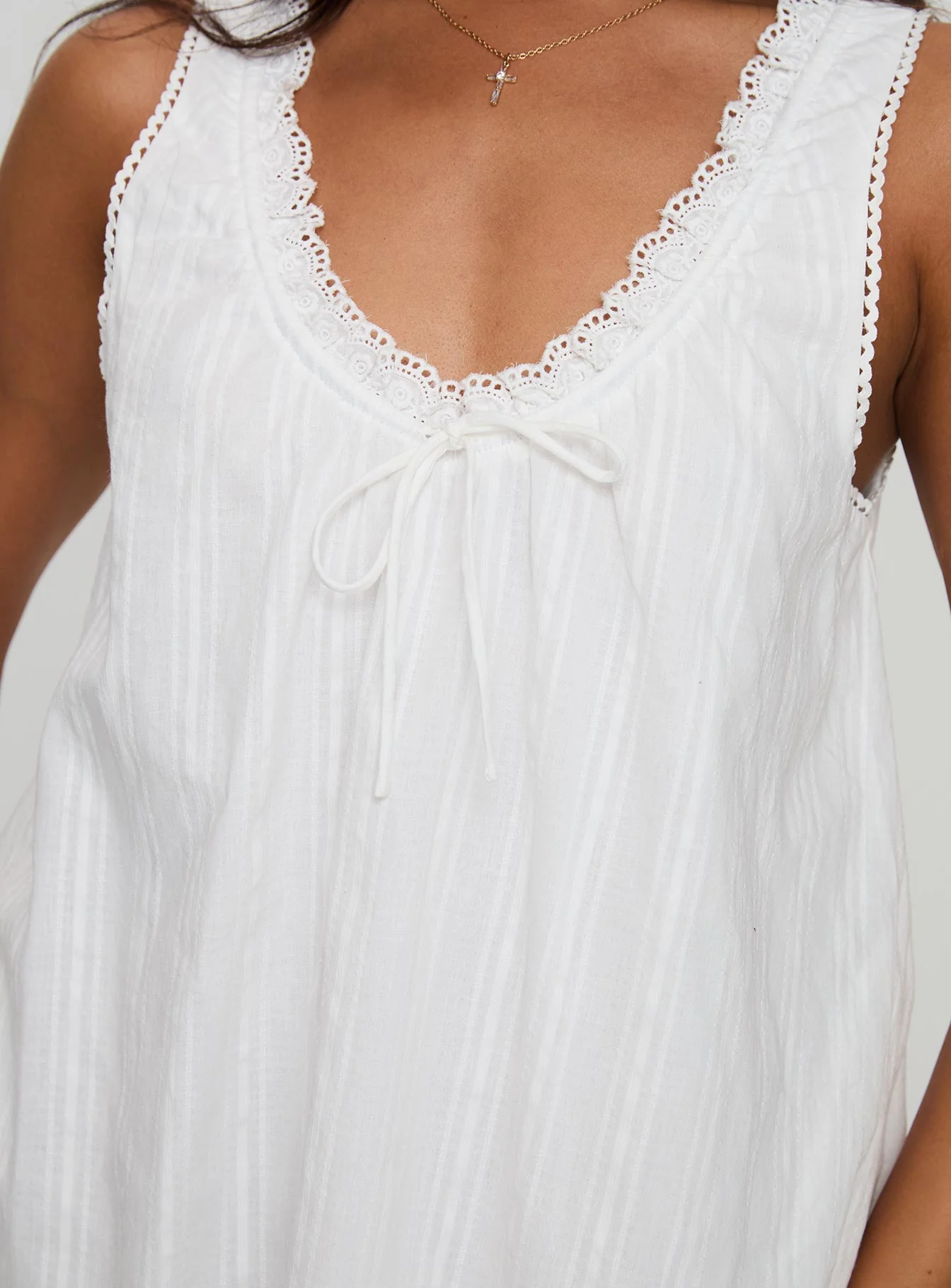 Antiquity Swing Mini Dress White - Image 6